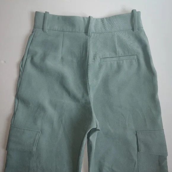 Zara Zara Soft Cargo Pants Side Pockets Mint Straight Wide XS Size 25" / US 0 / IT 36 - 8 Thumbnail