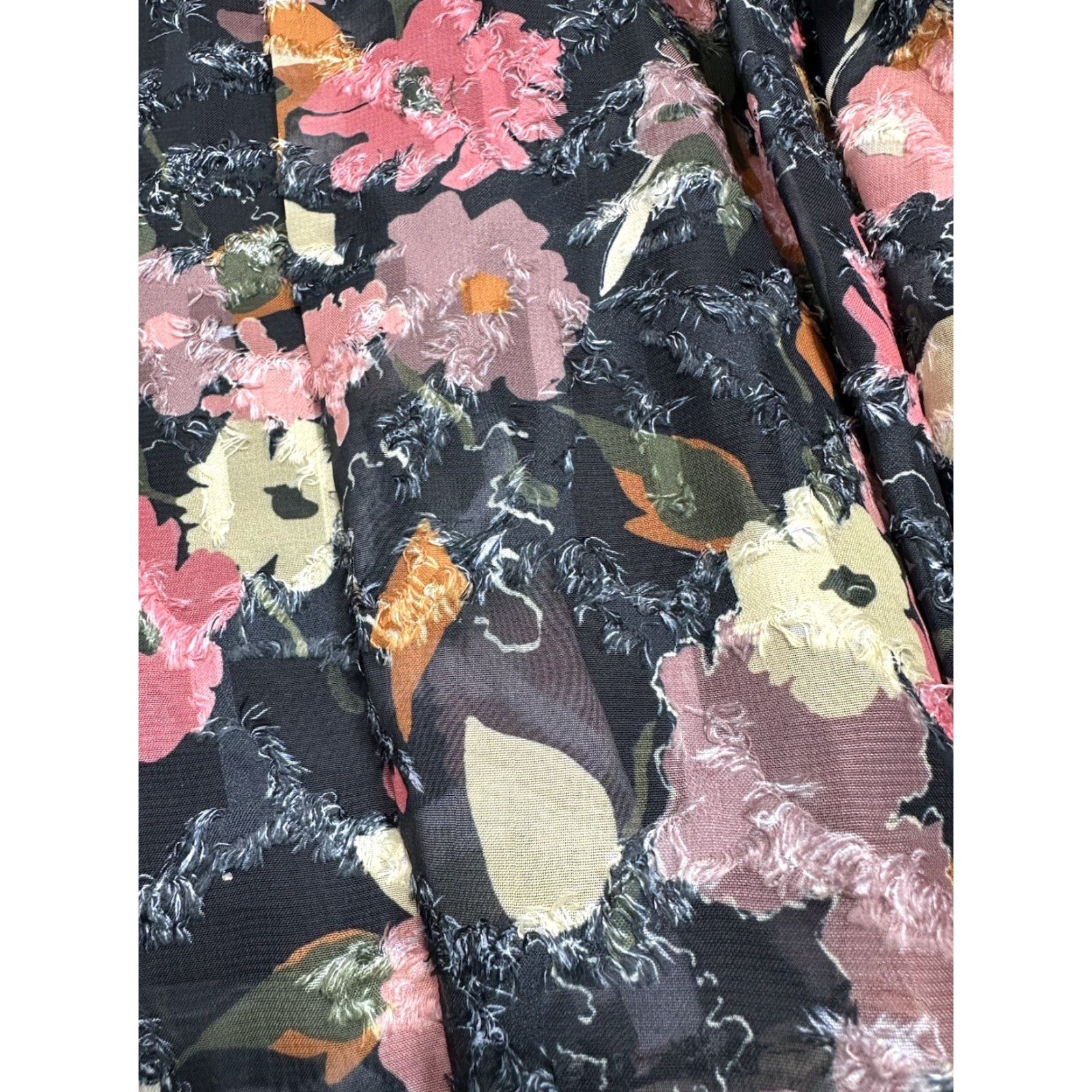 Tanya Taylor Tanya Taylor Women Black Mara Floral Print V-Neck A-Line Mini Dress Size 0 Size XS / US 0-2 / IT 36-38 - 6 Thumbnail