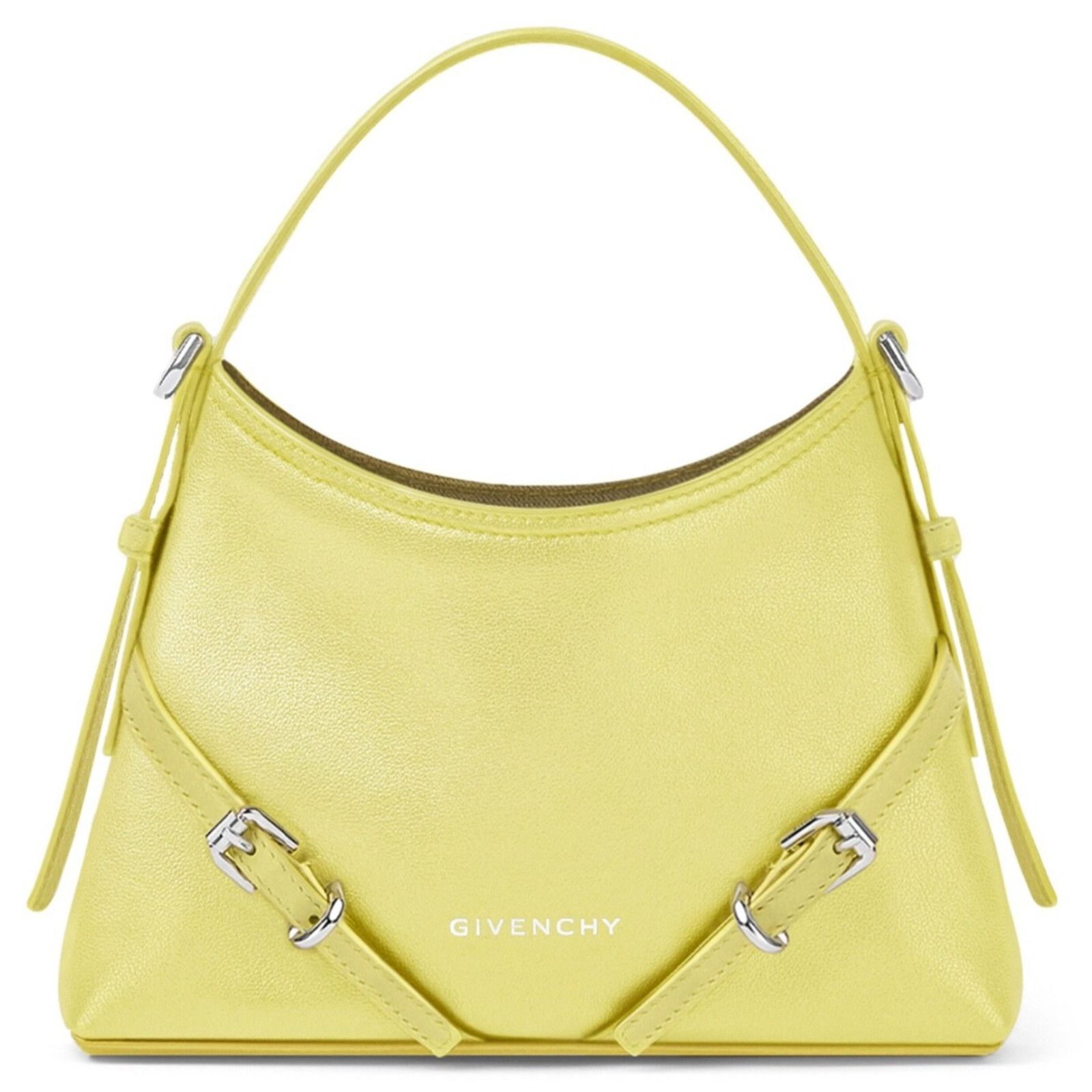Givenchy Givenchy Voyou Nano Yellow Shiny Leather Crossbody Bag Size ONE SIZE - 3 Thumbnail
