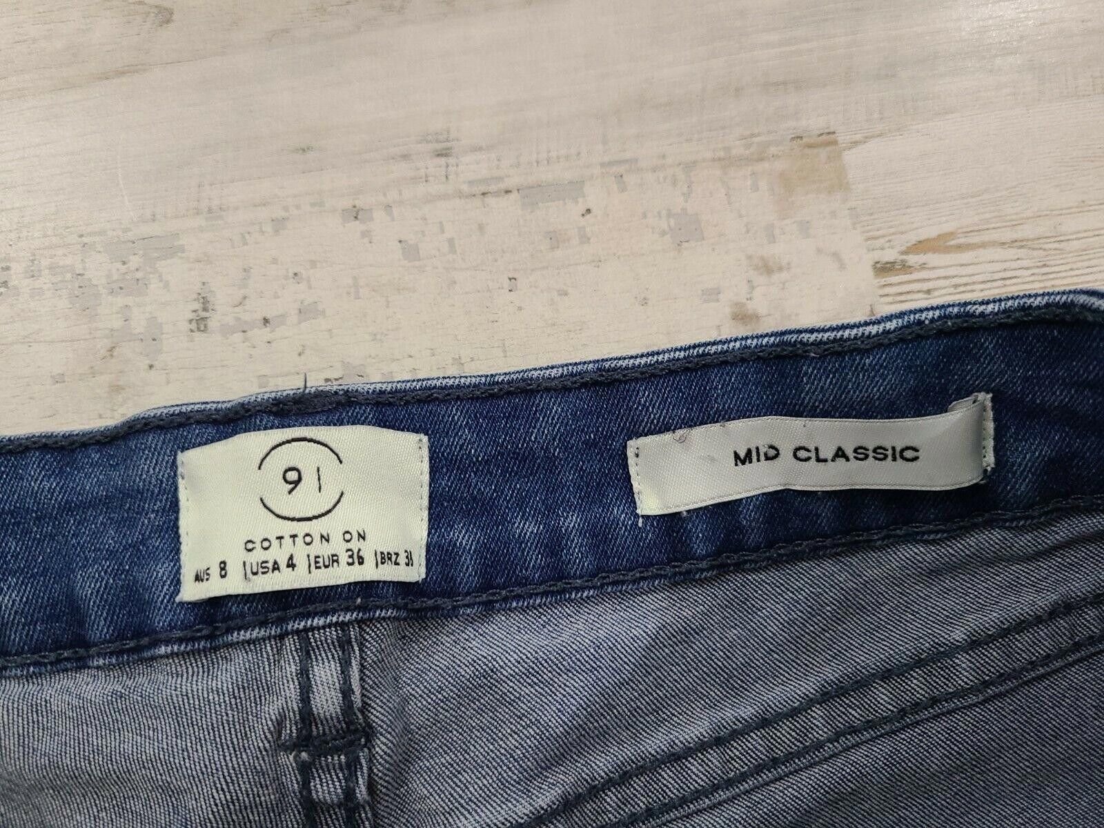 Cotton On Cotton On Jean Shorts 4 mid classic 91 Blue Denim Stretch Size 27" / US 4 / IT 40 - 2 Thumbnail