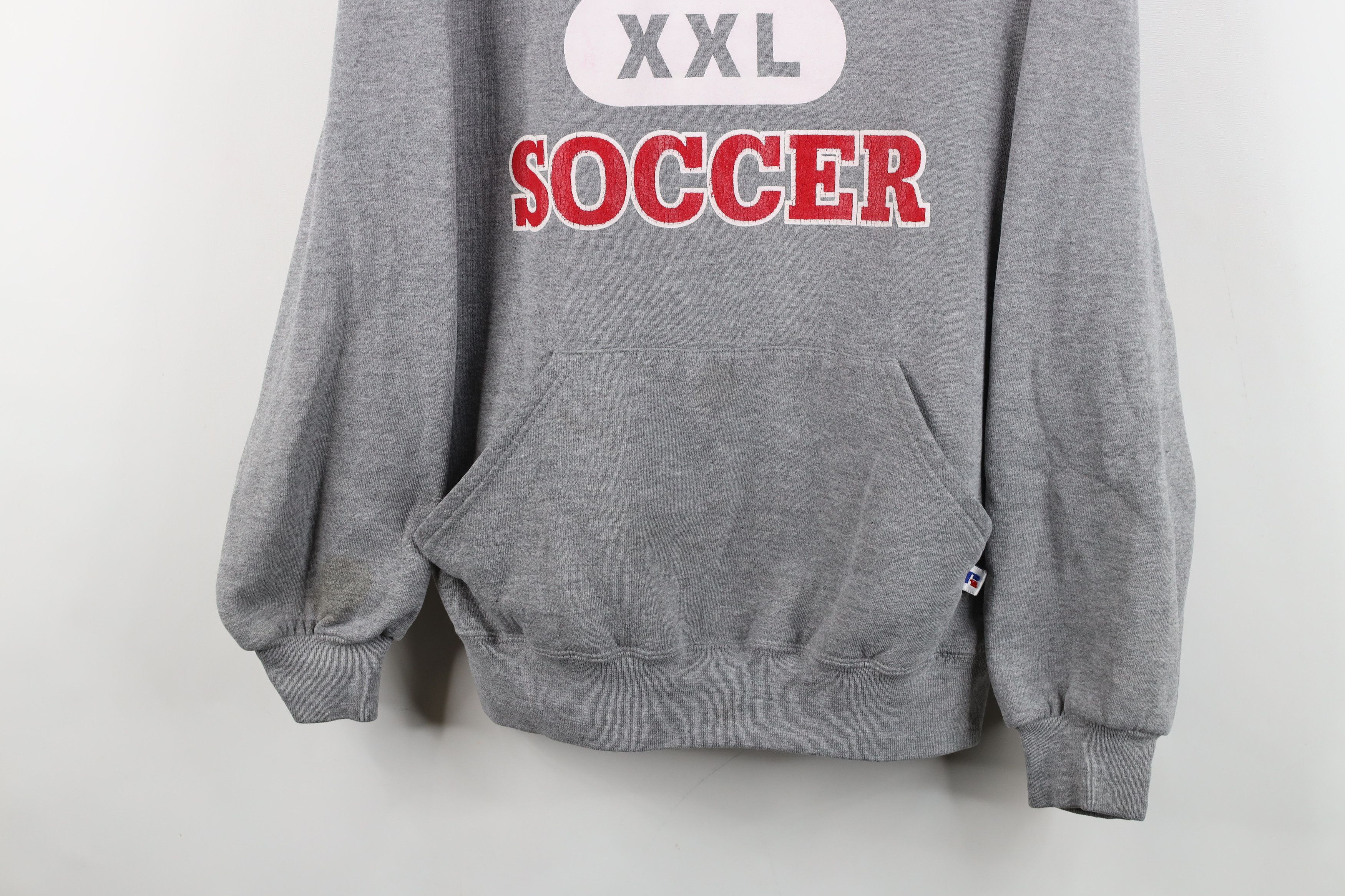 Russell Athletic Vintage 90s Russell Athletic Soccer Hoodie Sweatshirt USA Size US L / EU 52-54 / 3 - 3 Thumbnail