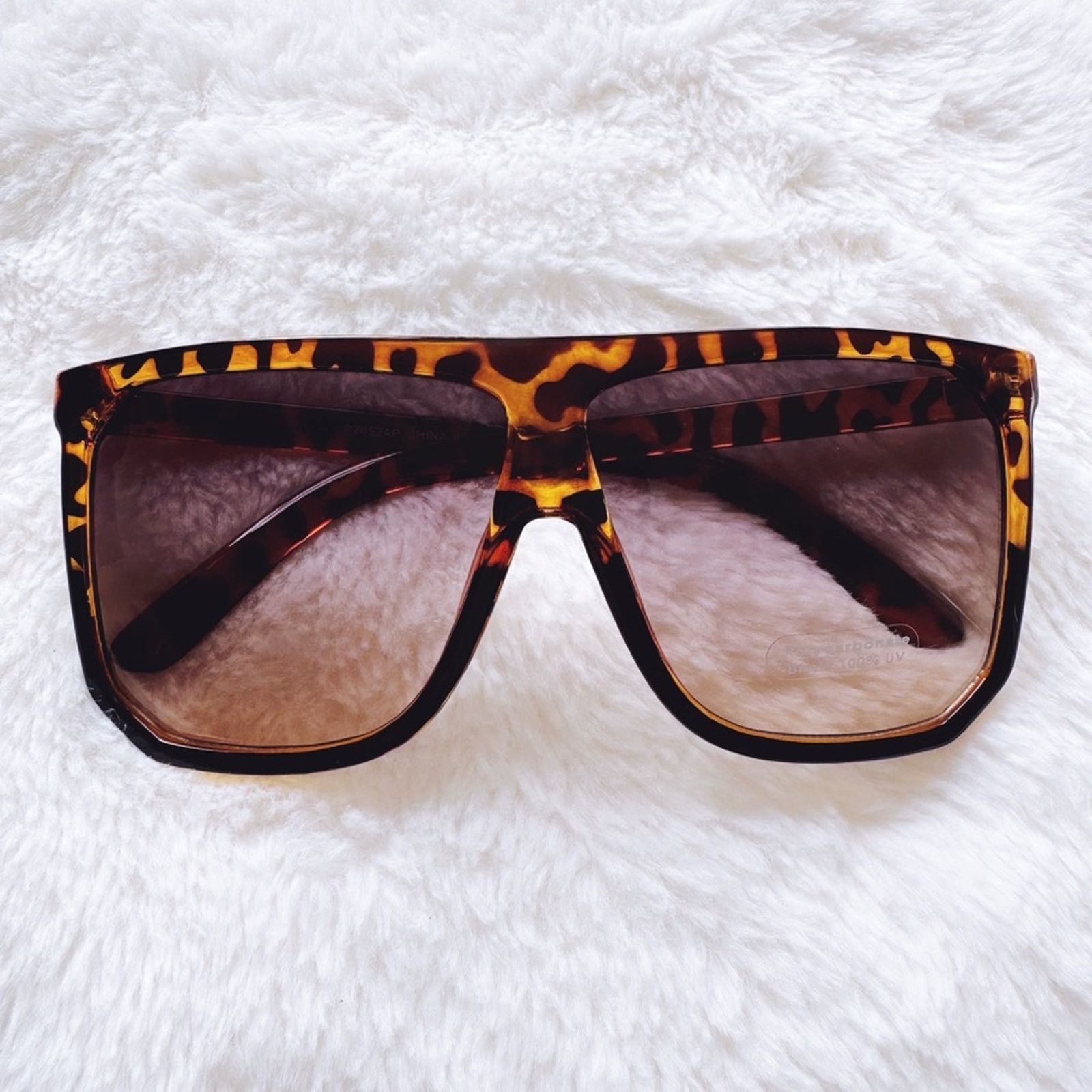 Other Kira Tortoise Brown & Black Oversized Sunglasses Size ONE SIZE - 1 Thumbnail
