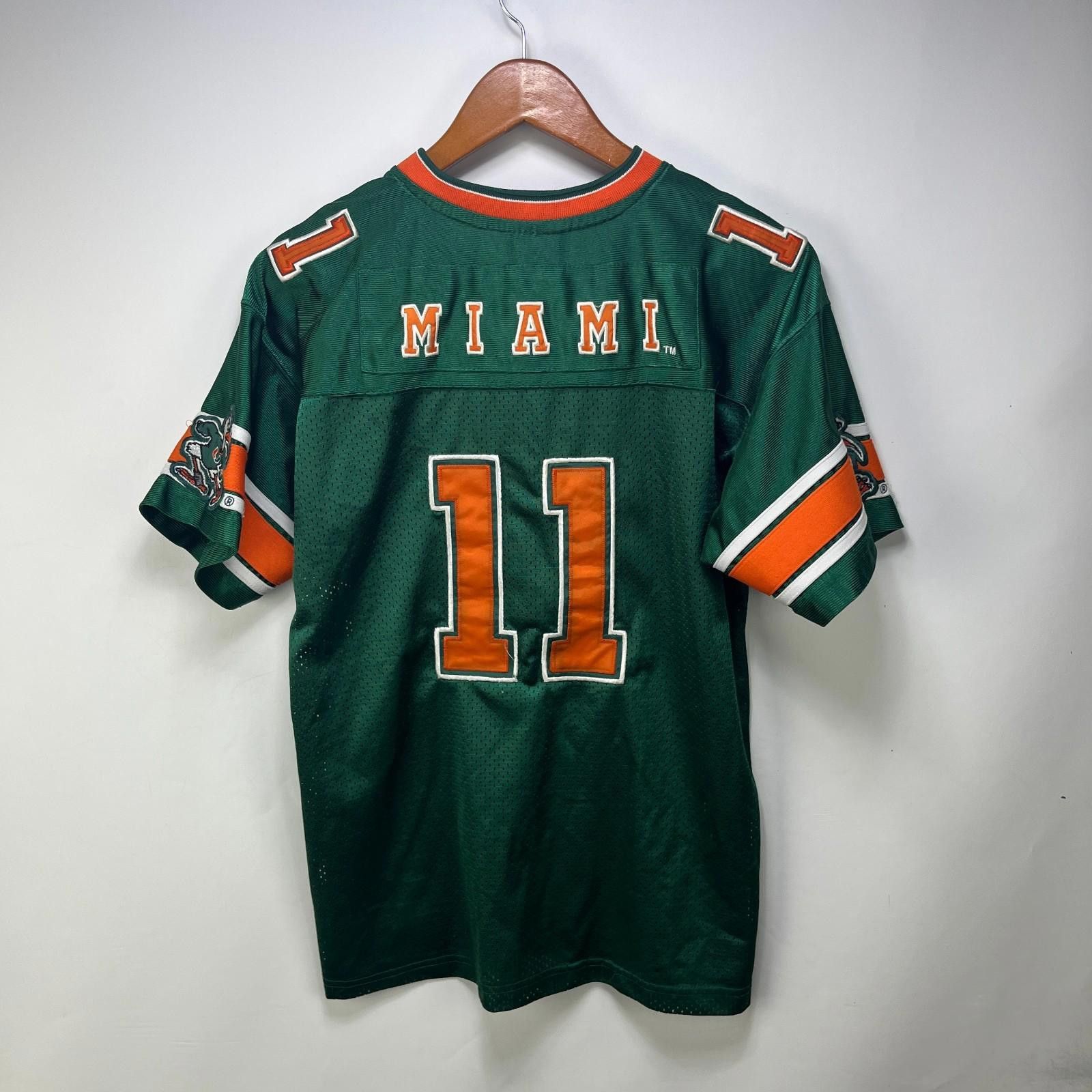 Other Vintage Miami Hurricanes Football Jersey Youth Large XL Size ONE SIZE - 7 Thumbnail