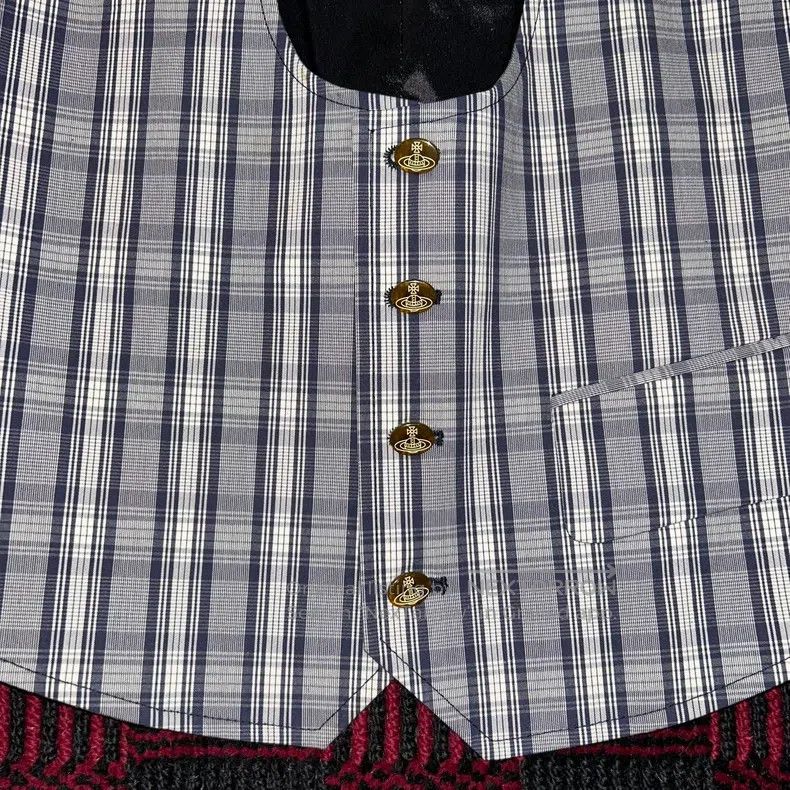 Vivienne Westwood Vivienne Westwood Saturn Buckle Plaid Jacket Vest Size US S / EU 44-46 / 1 - 4 Thumbnail