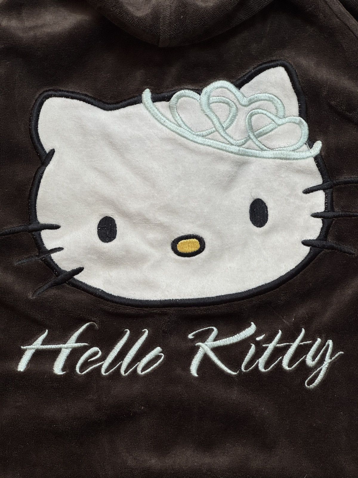 Cartoon Network VINTAGE HELLO KITTY ANGEL 2000s BROWN ZIP UP HOODIE Size S / US 4 / IT 40 - 4 Thumbnail