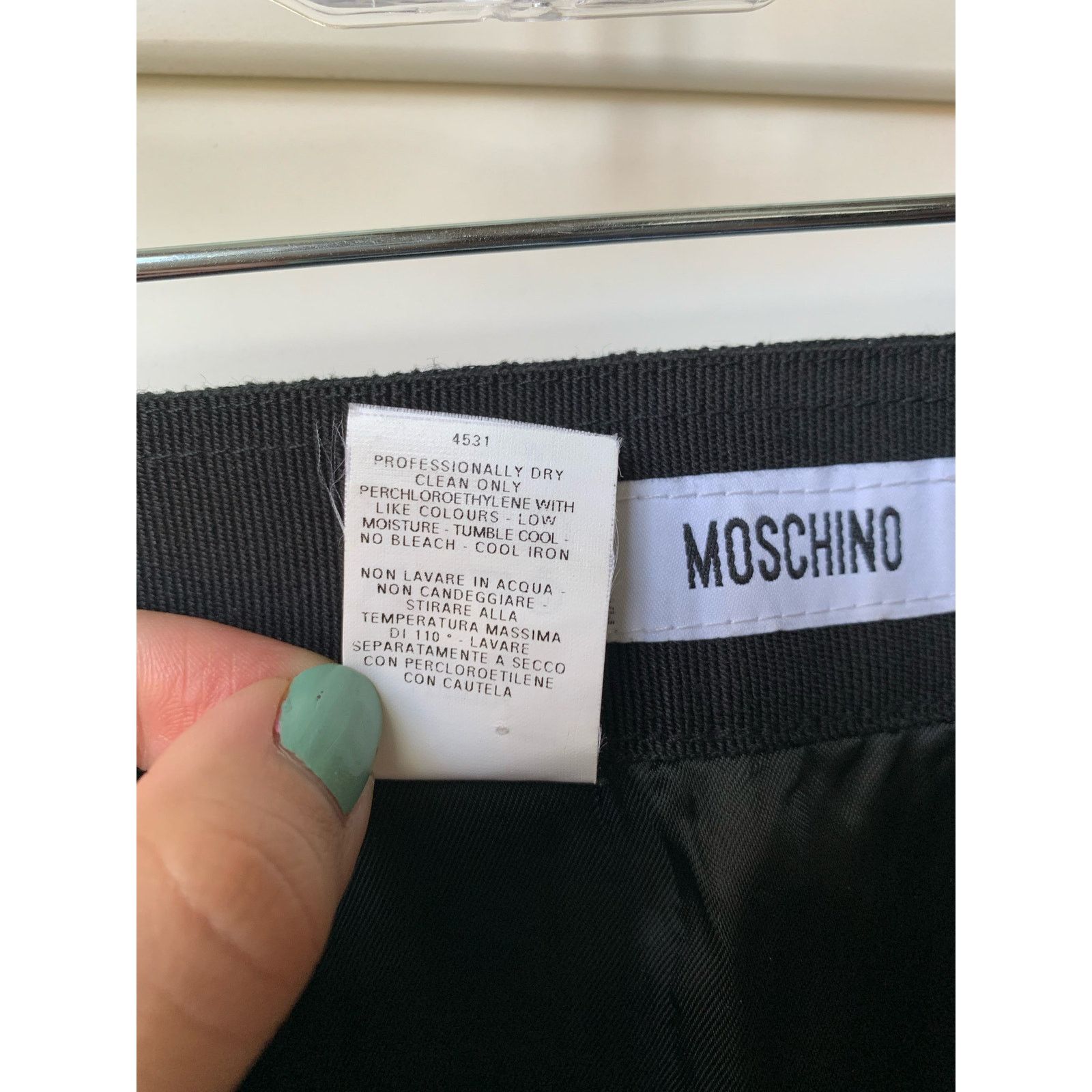 Moschino Moschino Red and Black Checkered Like Print Wool Mini Skirt Size 34" / US 12 / IT 48 - 12 Thumbnail