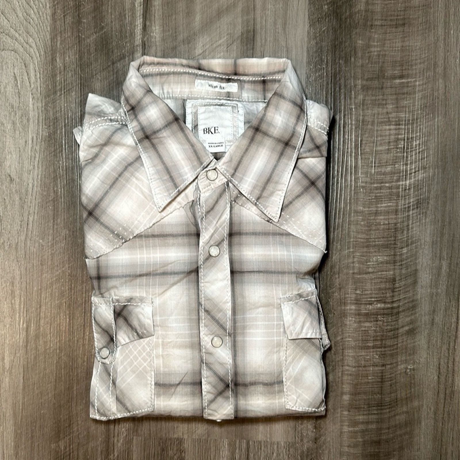 BKE BKE Slim Fit Long Sleeve Pearl Snap Button - 2XL Size US XXL / EU 58 / 5 - 1 Thumbnail