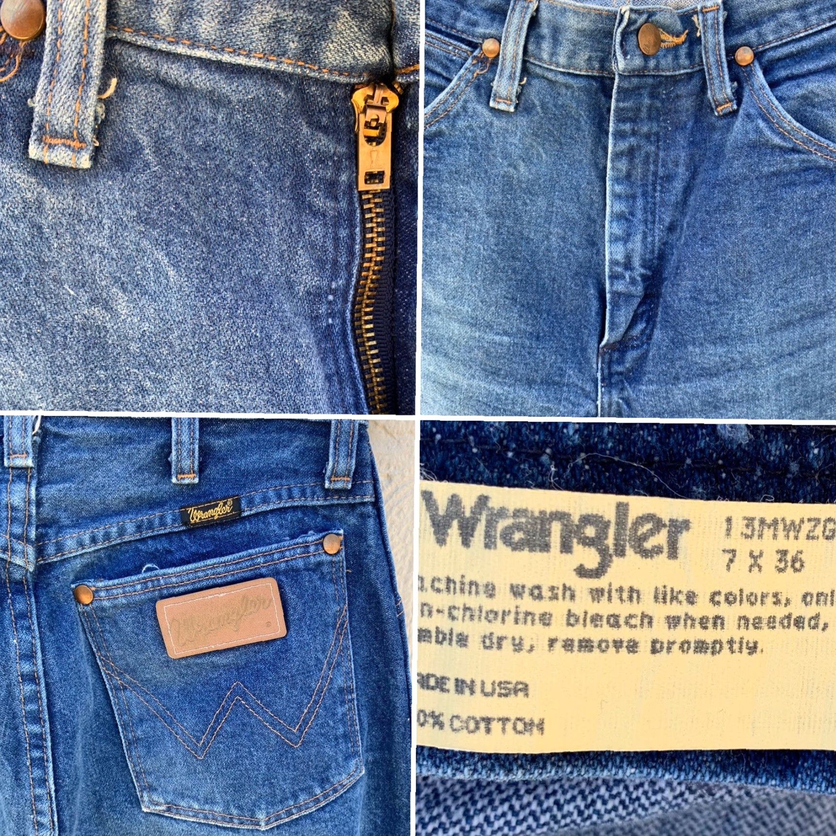 Wrangler vintage Wrangler Jeans high waist 13MWZG size 7 X 36 27 Inch Waist Made In USA Jeans Women XS? Size 28" / US 6 / IT 42 - 2 Thumbnail