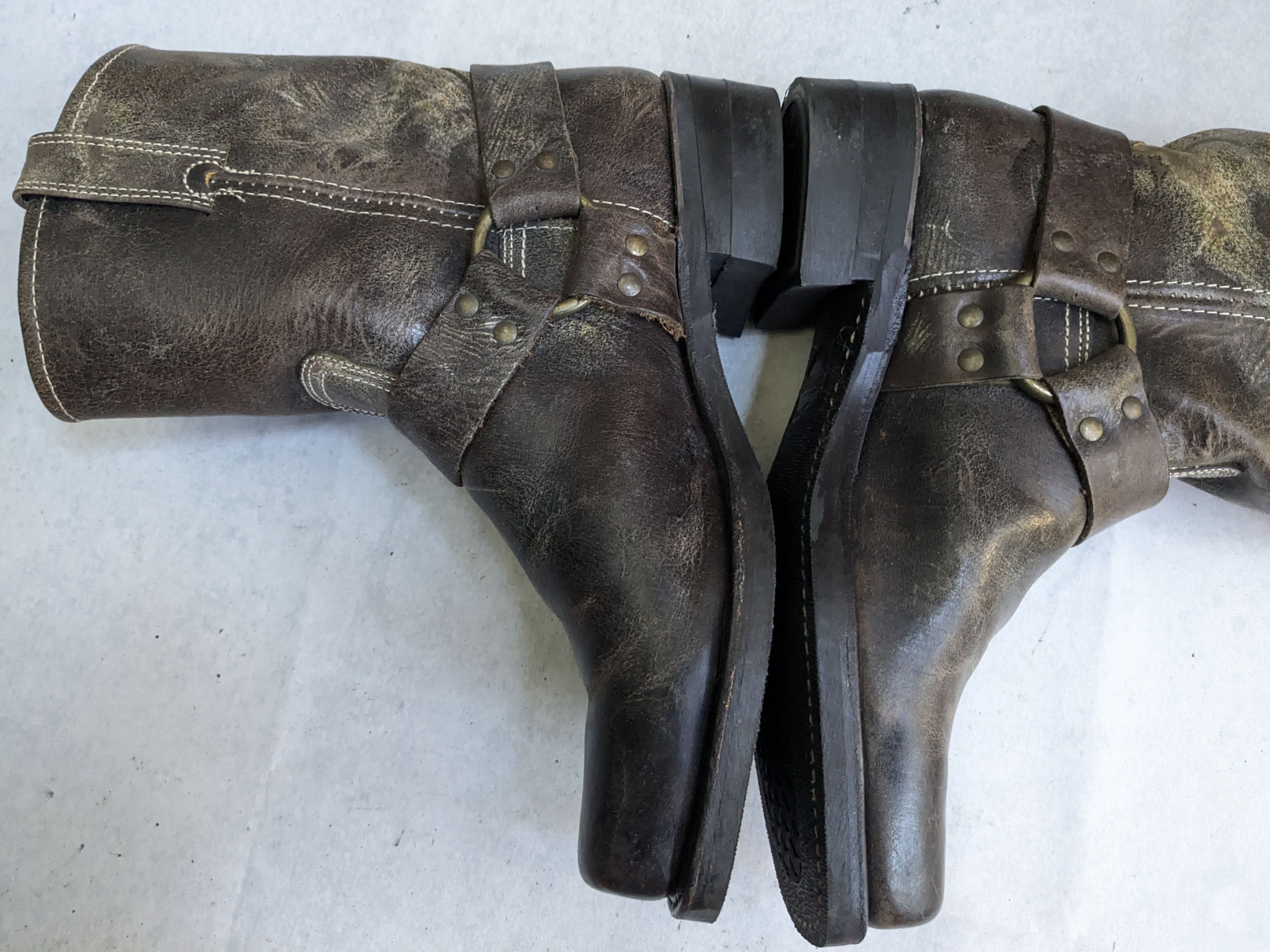Frye Frye Harness Boots Brown 12 M Leather Size US 12 / EU 45 - 12 Thumbnail