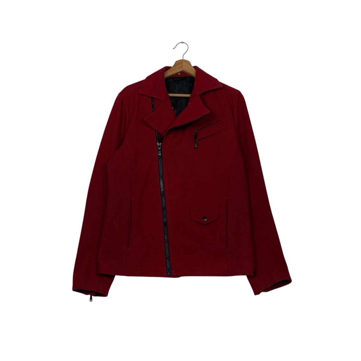 semanticdesign SEMANTIC DESIGN Asymmetrical Double Collar Jacket #2173-C96 Size US L / EU 52-54 / 3 - 1 Thumbnail
