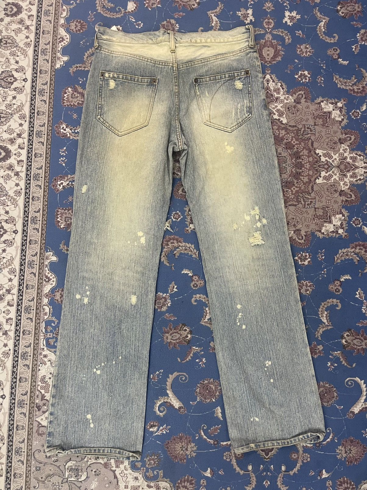 Japanese Brand ❌RUSTY DISTRESSED DENIM RIPS STREET FASHION Size US 31 - 4 Thumbnail