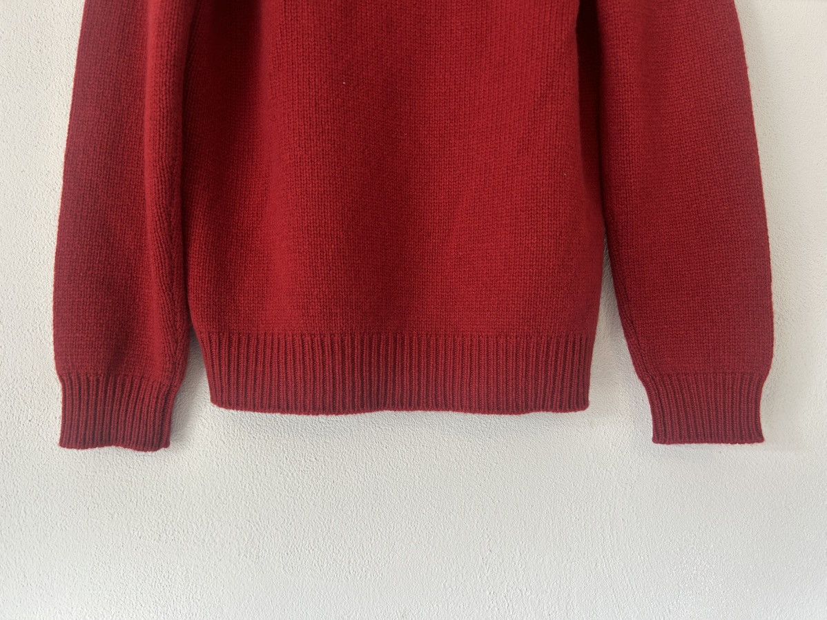 Hermes Red Cashmere V-Neck Sweater Size US L / EU 52-54 / 3 - 8 Thumbnail