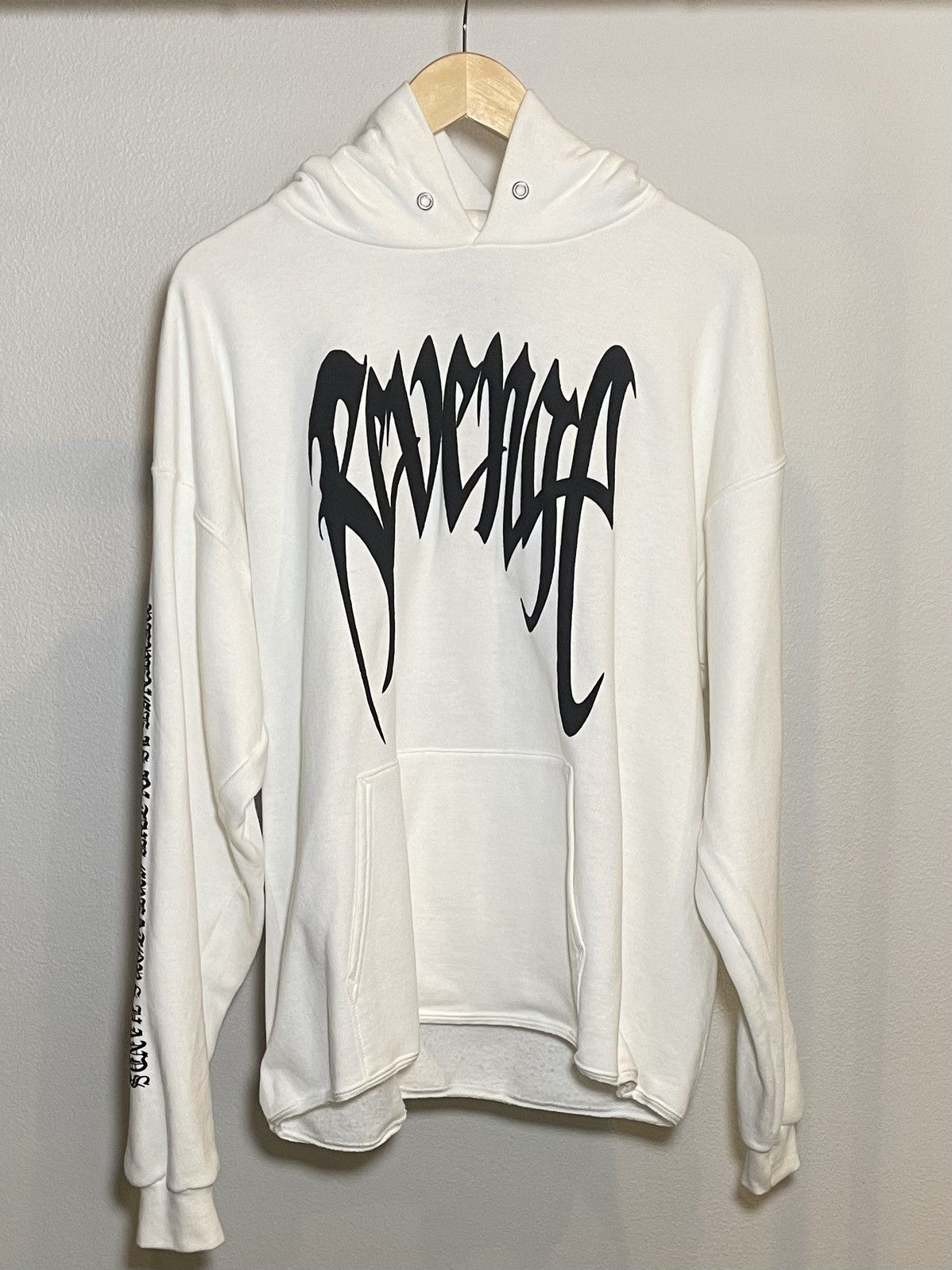 image of Revenge X Xxxtentacion White Kill Hoodie, Men's (Size Large)