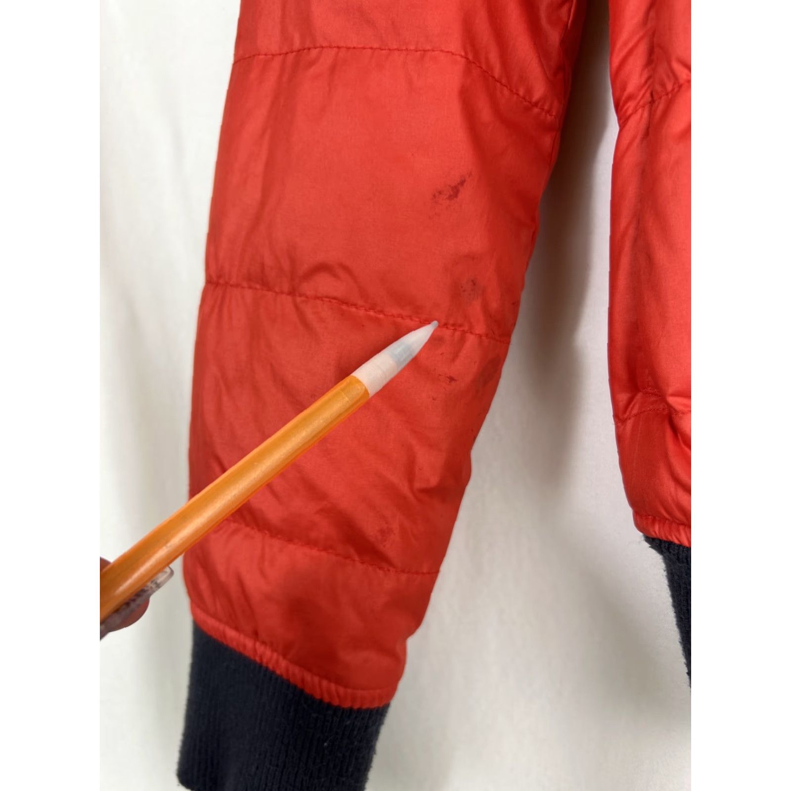 Athleta VINTAGE Athleta Dobby Goose Down Red Puffer Bomber Jacket womens XS full zip Size XS / US 0-2 / IT 36-38 - 6 Thumbnail