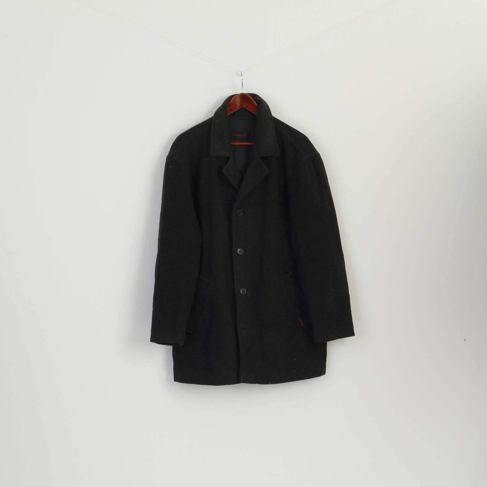 Chevrolet Chevy Men 48 M Coat Gray Vintage Wool 2538 Size US M / EU 48-50 / 2 - 1 Thumbnail
