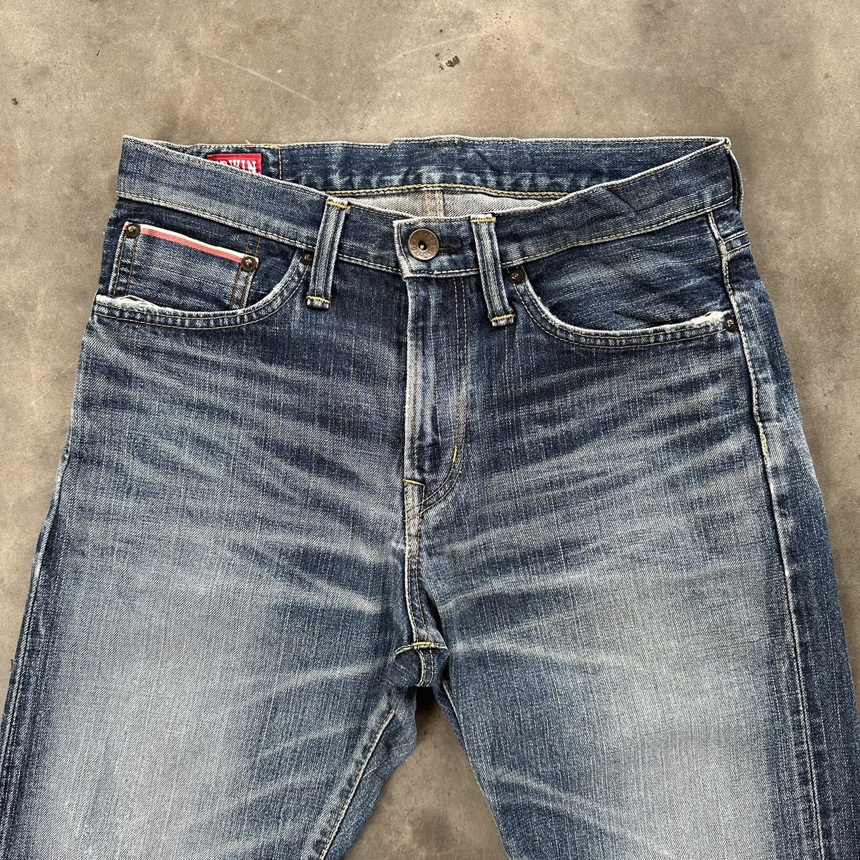 Edwin × Jean × Vintage Vintage Edwin Distressed Faded Denim Jean Pant W30 Size US 30 / EU 46 - 3 Thumbnail