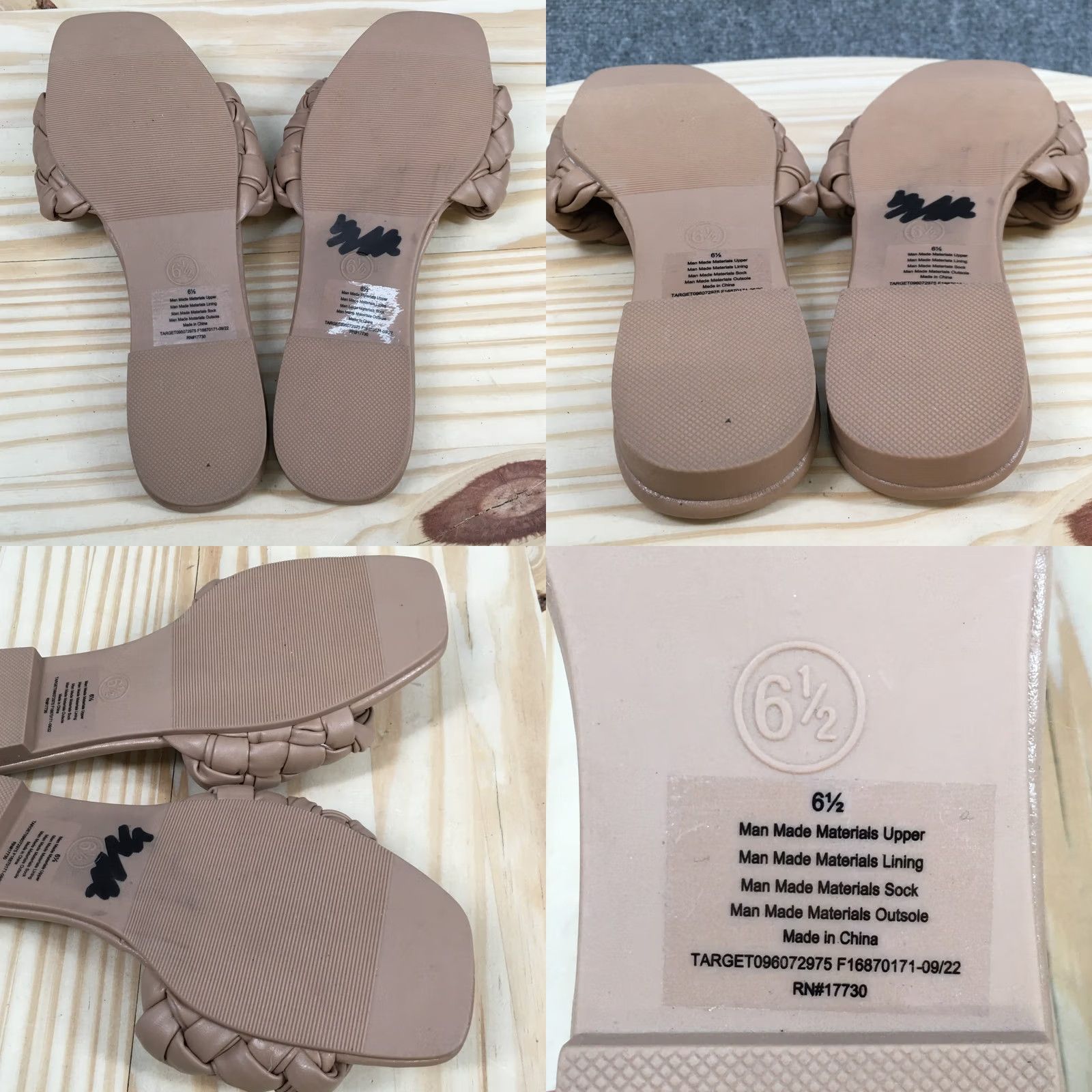 Vintage A New Day Sandals Womens Carissa Woven Strap Slip On Flats Slide Brown NEW Size US 7 / IT 37 - 9 Thumbnail