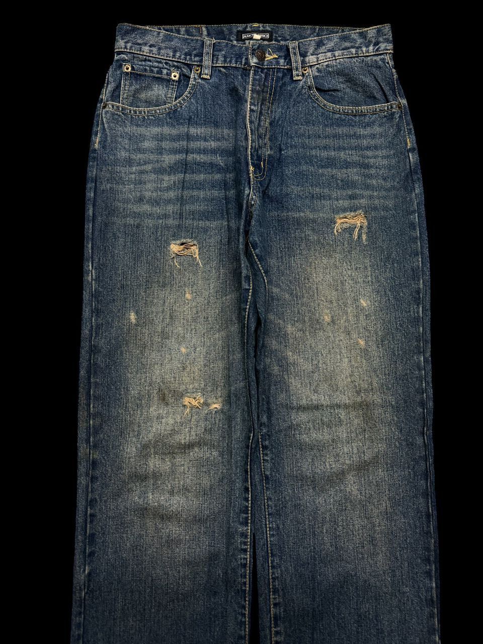 Hysteric Glamour INSANE 90s Amore Puro Baggy Rusty Mudwash Distressed Ripped Size US 29 - 3 Thumbnail