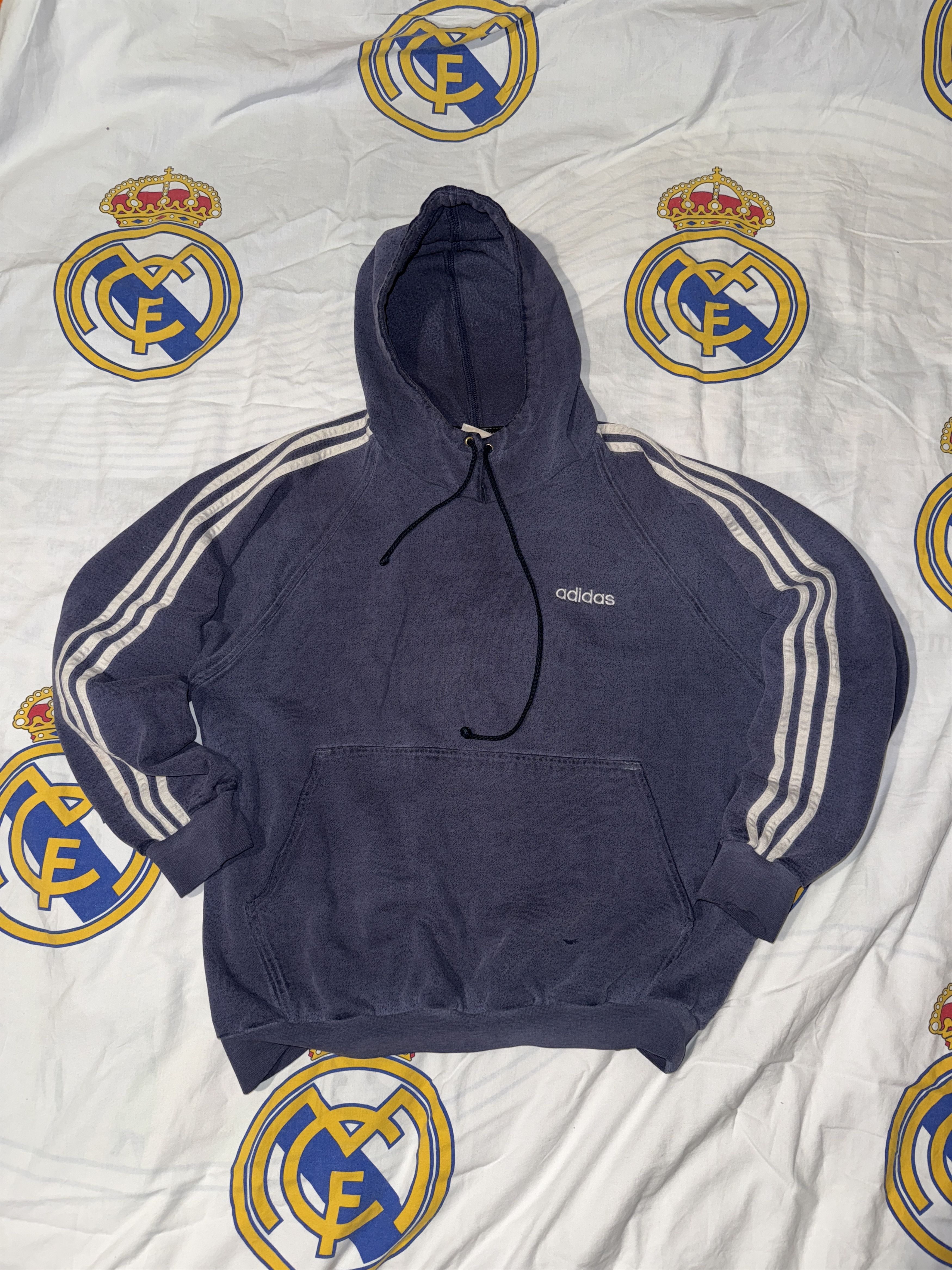 Adidas × Vintage Adidas vintage boxy navy hoodie - L Size US L / EU 52-54 / 3 - 1 Thumbnail