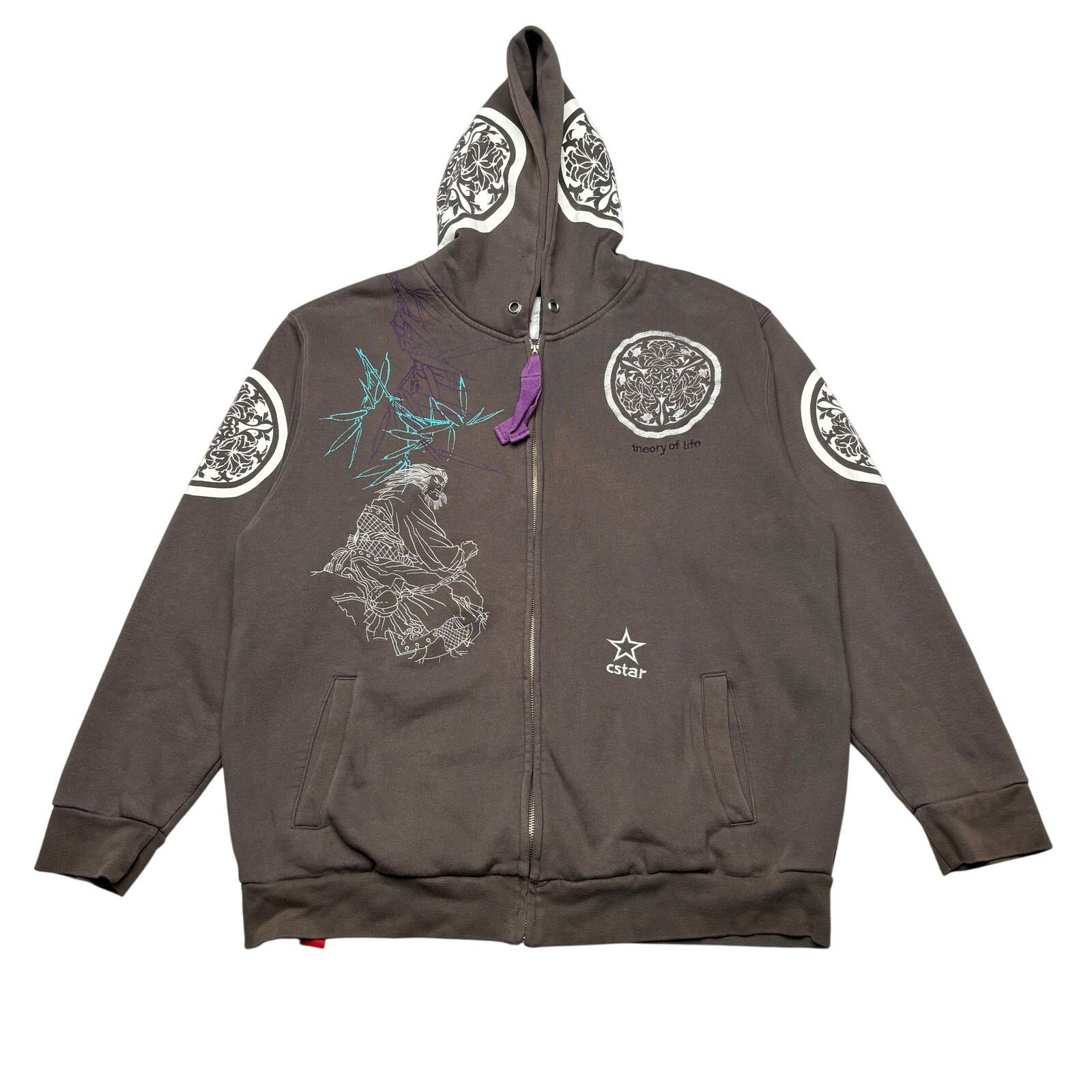 Ciano Farmer Cstar Ciano Farmer Theory of Life Y2K Full Zip Hoodie 2XL Size US XXL / EU 58 / 5 - 1 Thumbnail