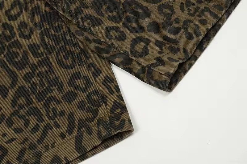 Japanese Brand Punk distressed leopard print loose shorts Size US 33 - 6 Thumbnail