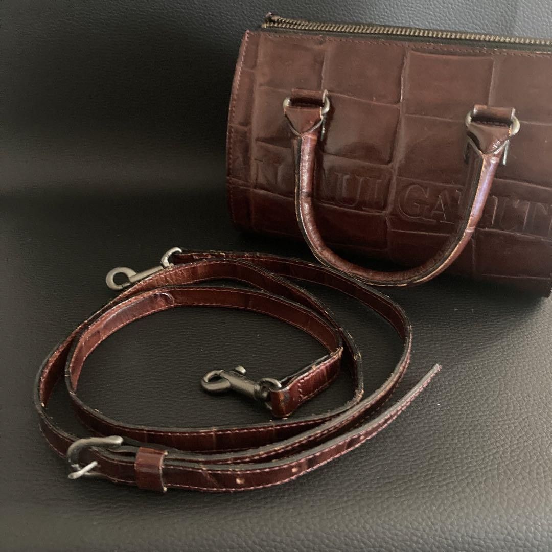 Jean Paul Gaultier Logo Crocodile Embossed 2 Way Shoulder Bag Size ONE SIZE - 9 Thumbnail