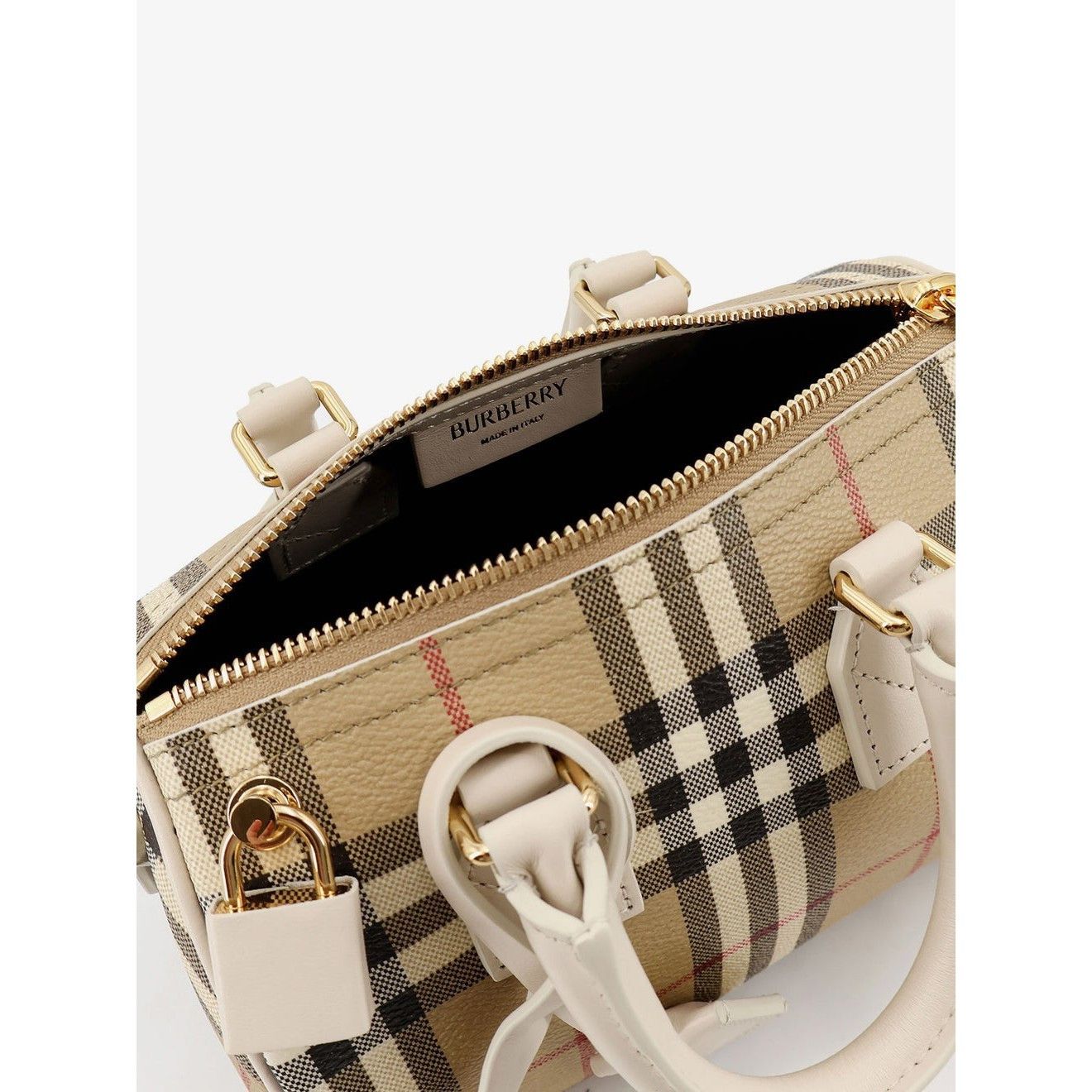 Burberry BURBERRY Bowling Mini White Top Handle Bag New Size ONE SIZE - 4 Thumbnail