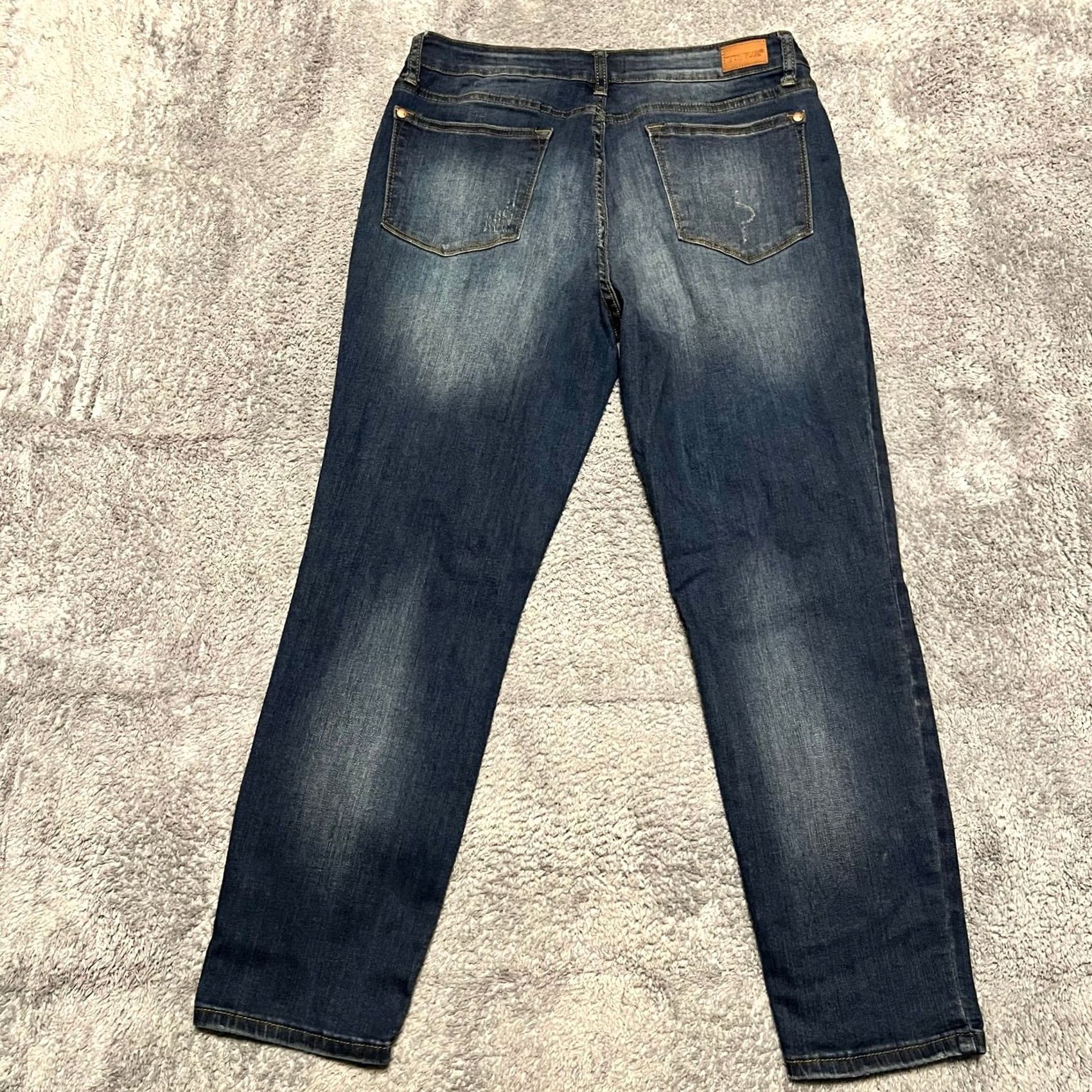 Denime Judy Blue Jeans Womens 31 Relaxed Straight Dark Cropped Denim Pants Womens 31 Blue Cropped Jeans? Size 24" / US 00 / IT 34 - 3 Thumbnail