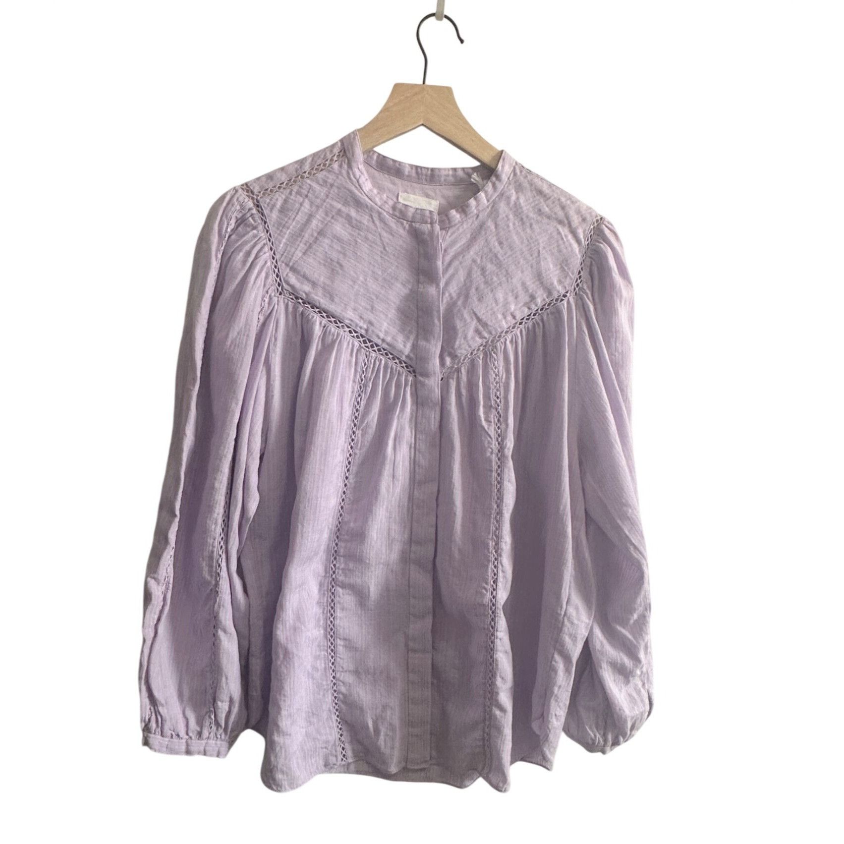 Isabel Marant Etoile Isabel Marant Etoile Leonard Pleated Long Sleeve Blouse, Si Size XS / US 0-2 / IT 36-38 - 1 Thumbnail