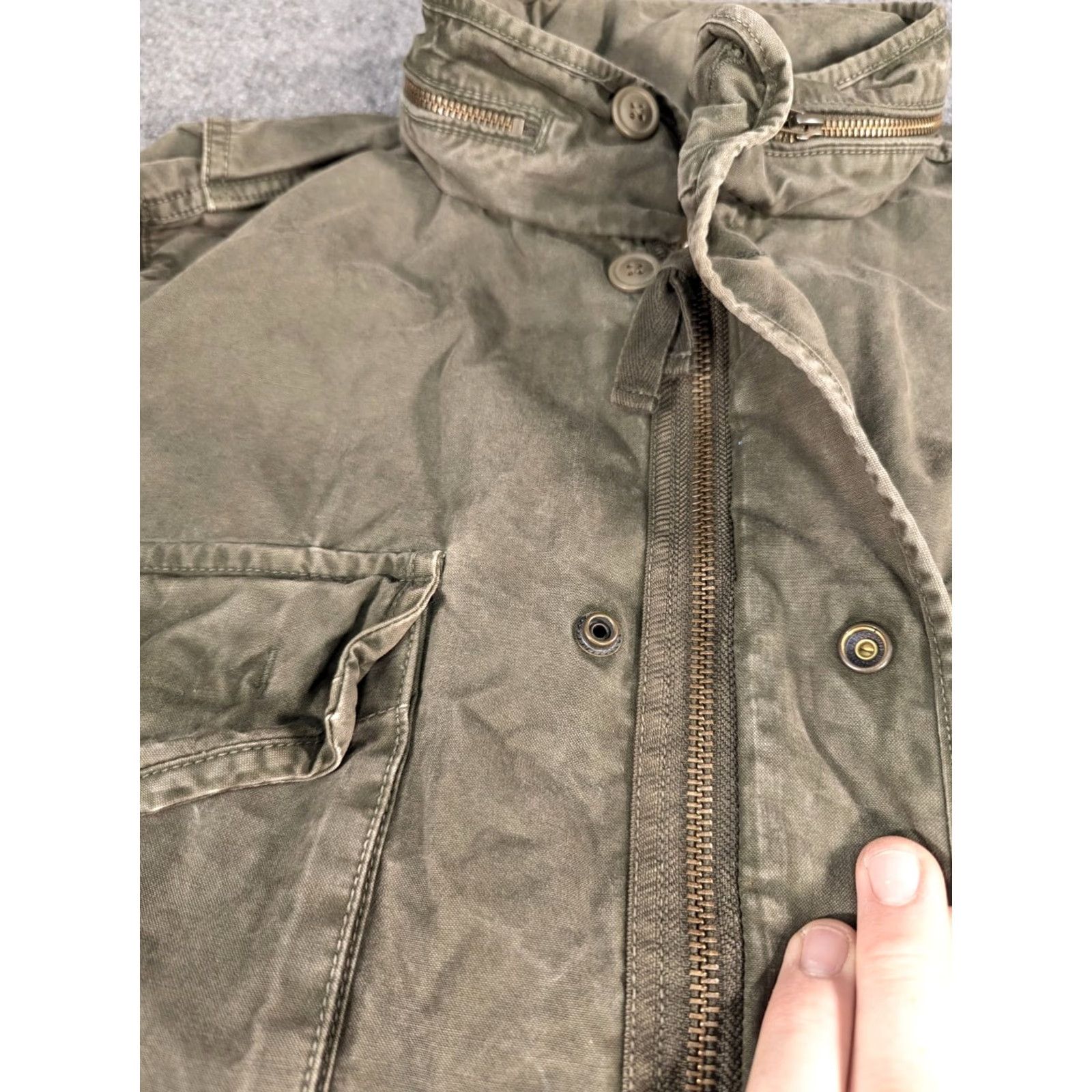 Gap VINTAGE Gap Military Jacket M65 Utility Men’s Size Large Army Zip Up Hood Size US L / EU 52-54 / 3 - 5 Thumbnail