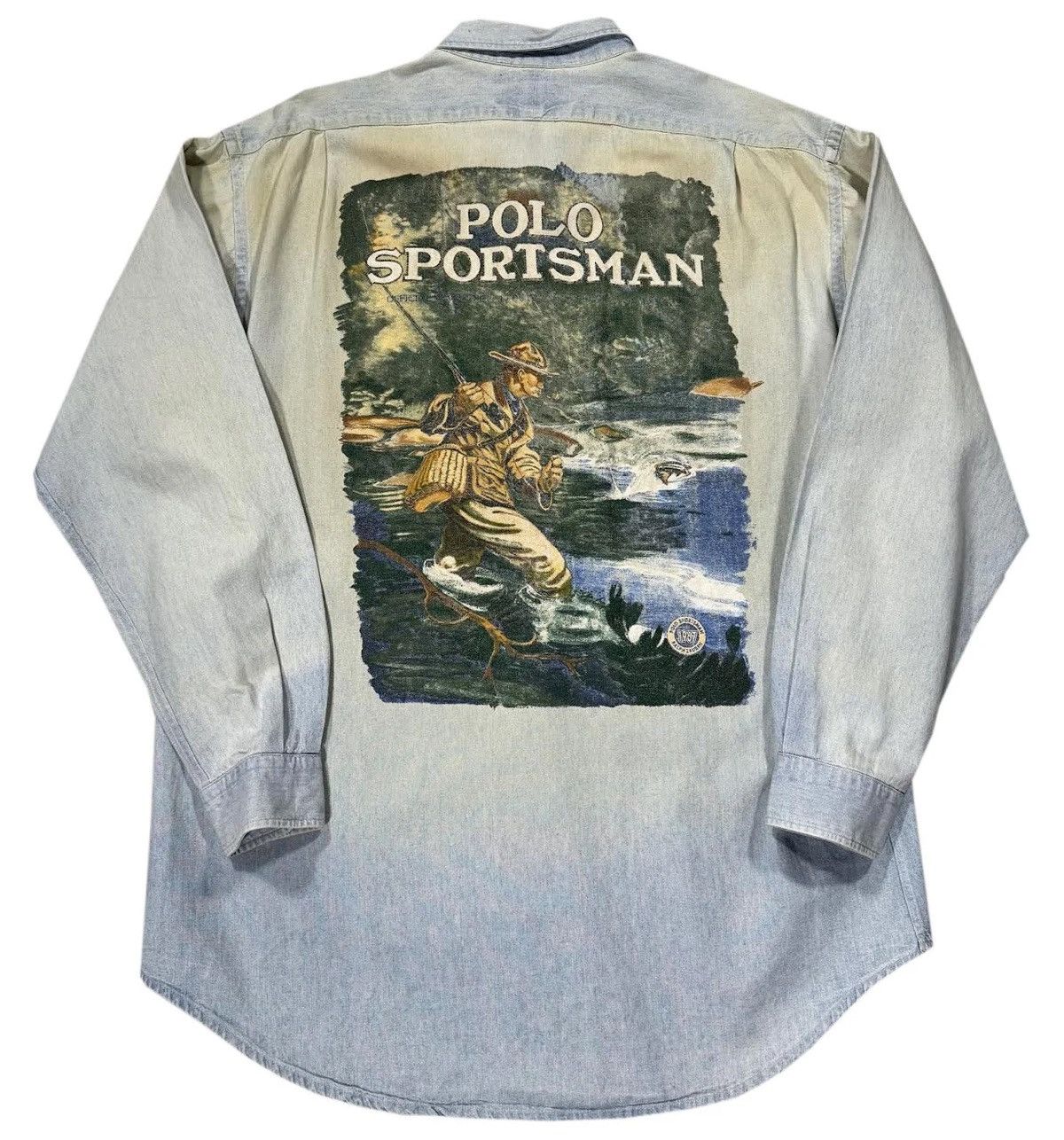 Polo Ralph Lauren Vintage Polo Ralph Lauren Sportsman Denim Shirt (Size XL) Size US XL / EU 56 / 4 - 1 Thumbnail