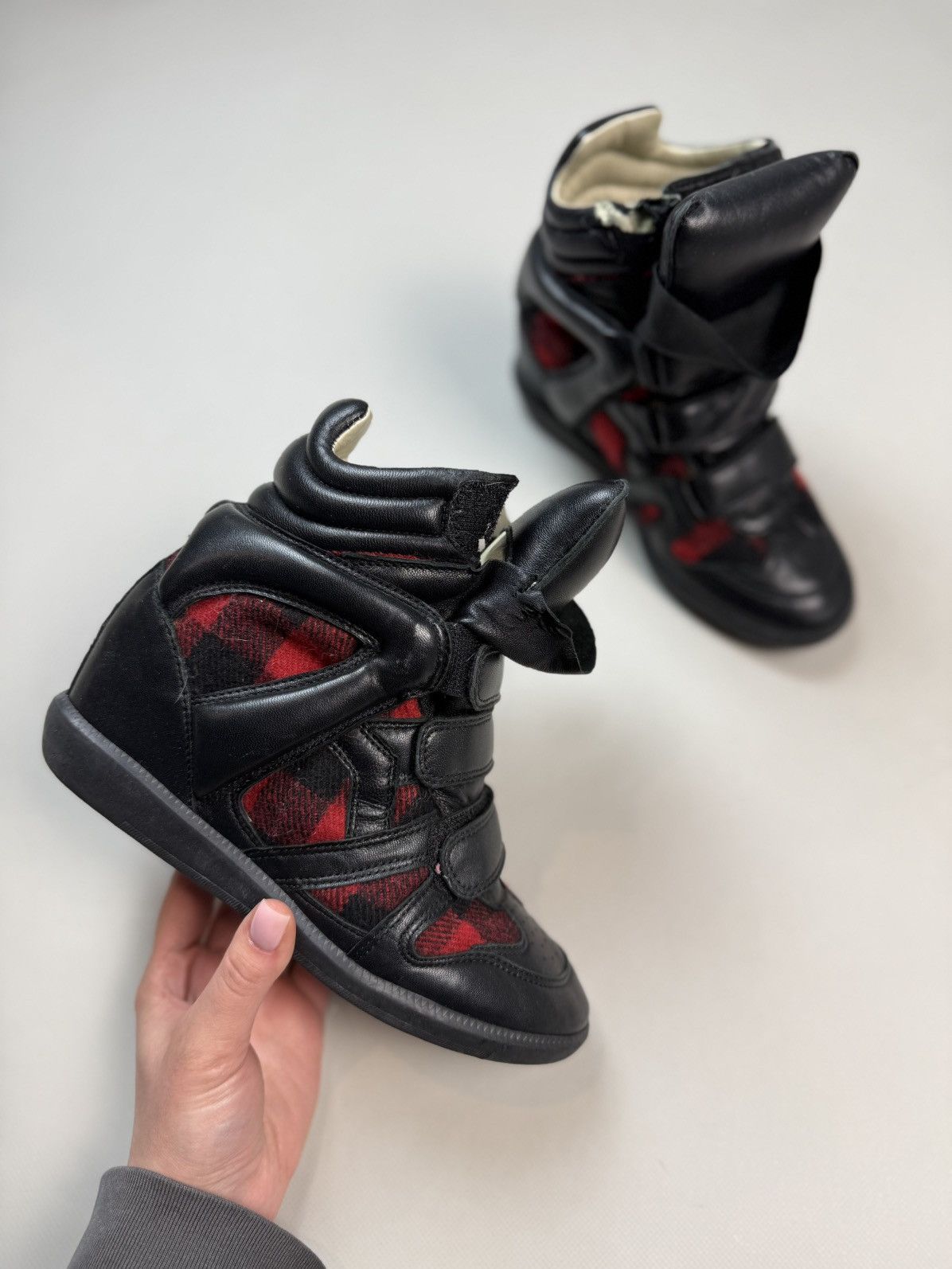 Isabel Marant Isabel Marant Beckett High Top Leather Sneakers Wedge Boots Size US 6 / IT 36 - 7 Thumbnail