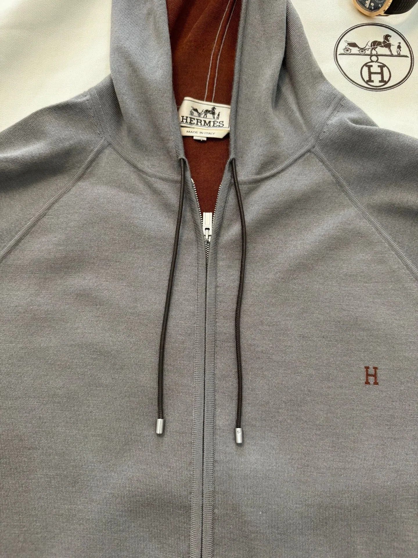 Hermes Multi Color Zip-Up Hoodie, Size S. Size US S / EU 44-46 / 1 - 2 Thumbnail