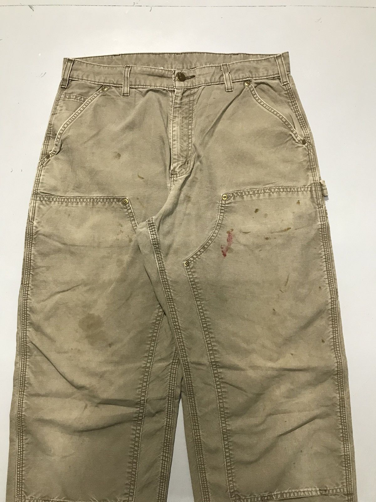 Carhartt Vintage carhartt B195 LBR double knee workwear Size US 34 / EU 50 - 4 Thumbnail