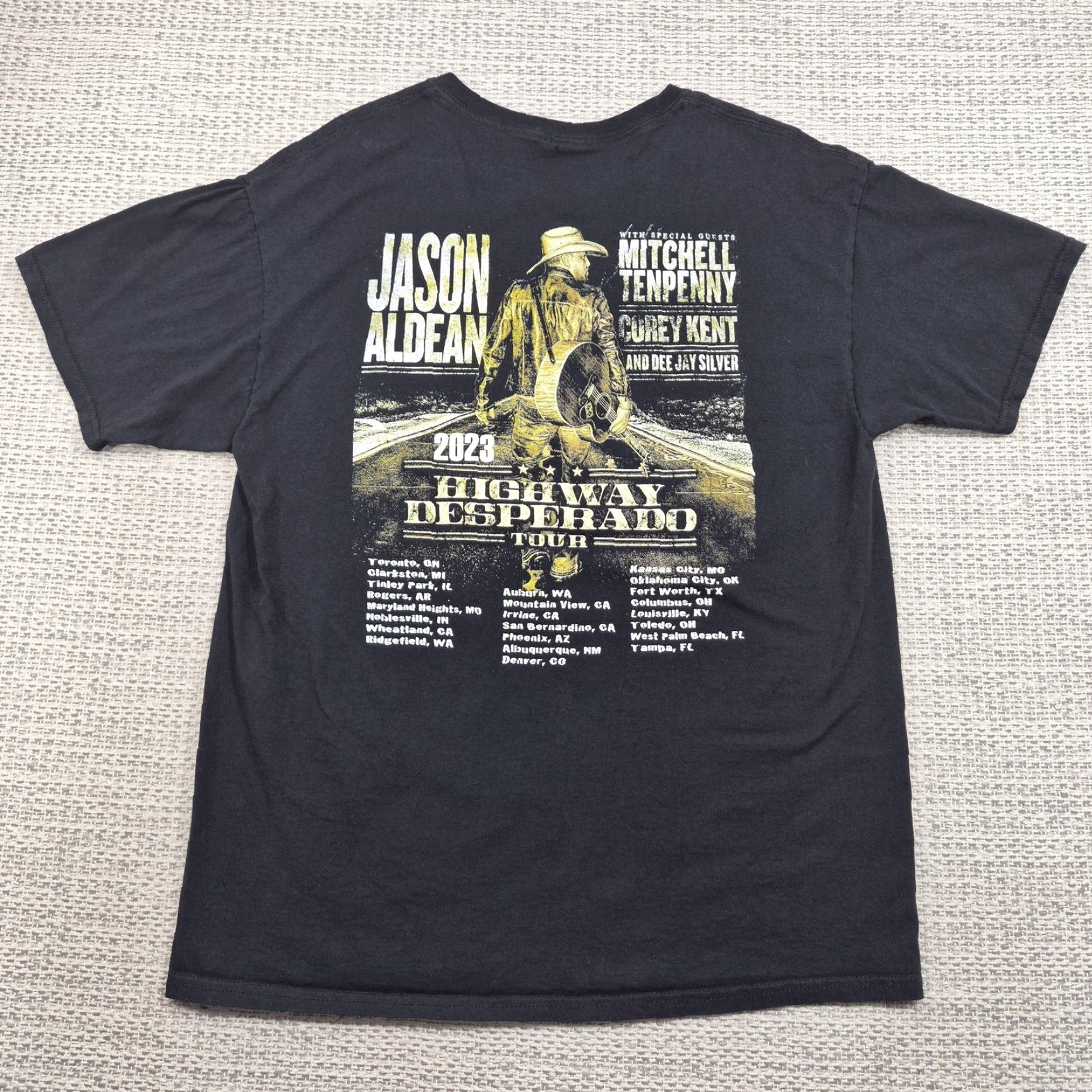 Fruit Of The Loom Jason Aldean Shirt Mens Medium Black Tour Desperado Highway Small Town Try That Size US M / EU 48-50 / 2 - 3 Thumbnail