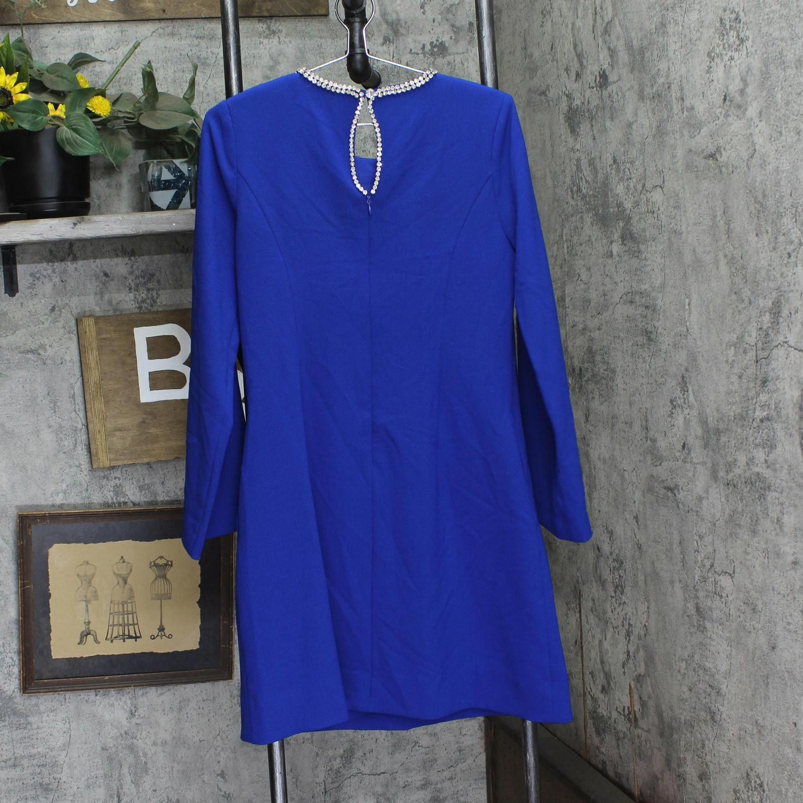 Other Nwt Tahari Asl Trim Shift Dress Dam625-t4 Cobalt Blue 8 Size M / US 6-8 / IT 42-44 - 2 Thumbnail