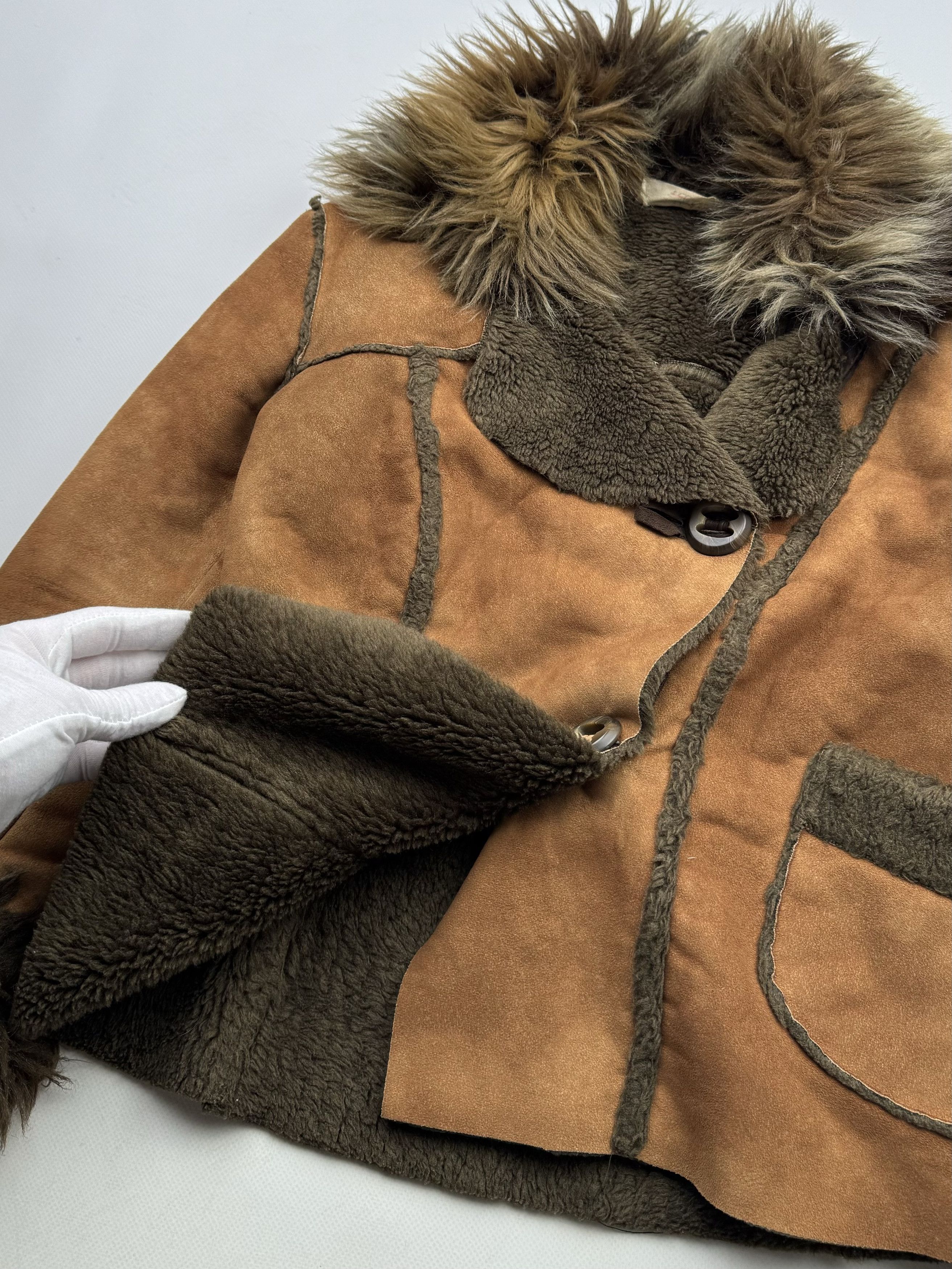 Vintage Vintage Faux Sheepskin Coat With Faux Fur Details B49(V266E2 Size M / US 6-8 / IT 42-44 - 4 Thumbnail
