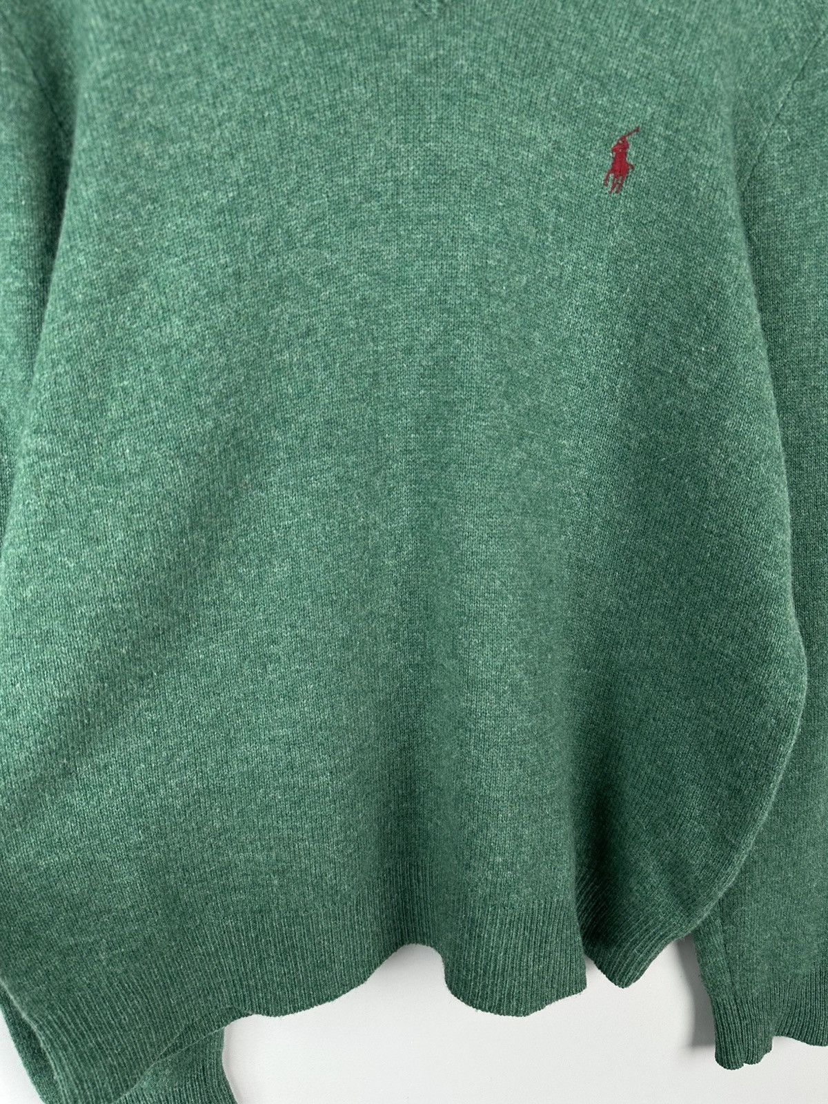 Polo Ralph Lauren × Vintage Womens Vintage Polo Ralph Lauren Y2k V neck Sweater Jumper Size L / US 10 / IT 46 - 5 Thumbnail