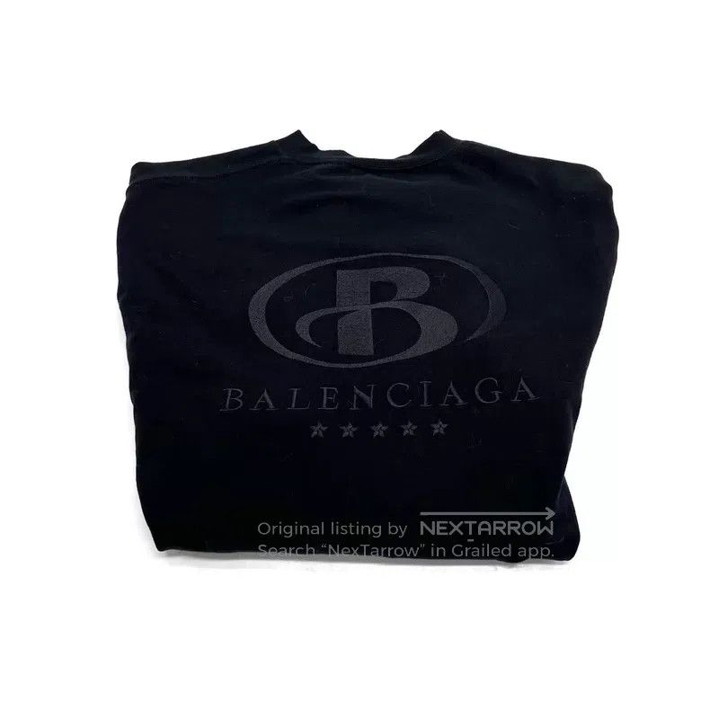 Balenciaga Balenciaga Black Embroidered Logo Long Sleeve T-Shirt Size US S / EU 44-46 / 1 - 8 Thumbnail