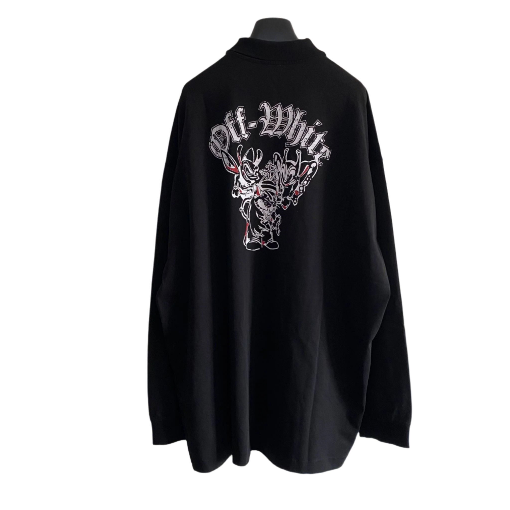 Off-White Black Gang Print Logo Oversized Polo Size US XXL / EU 58 / 5 - 1 Thumbnail