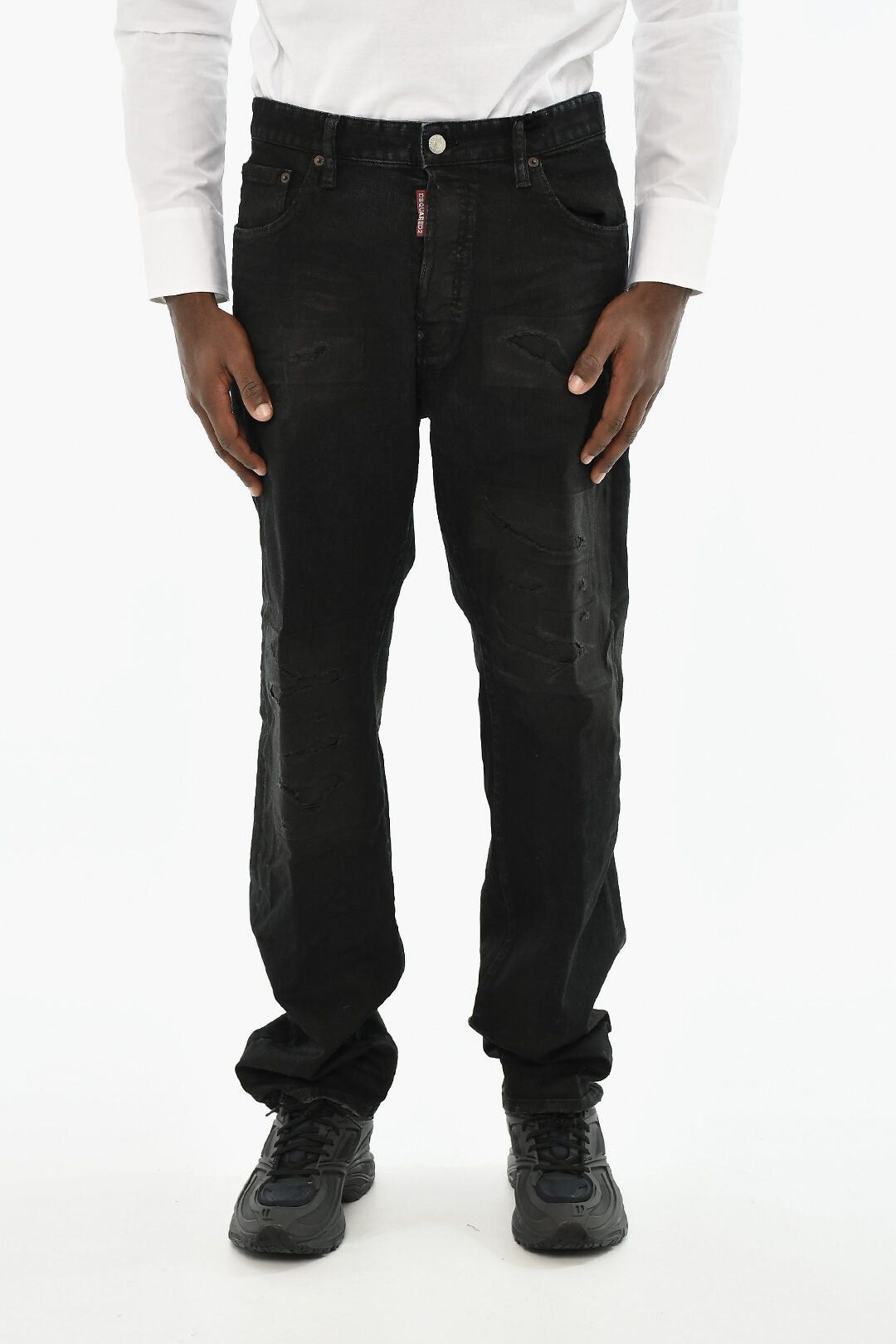 Dsquared2 Dark-Wash Jeans with Monogram on Back Size US 35 - 1 Thumbnail