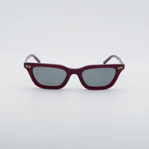 Gucci Gucci GG1944S 003 Sunglasses Plum Rectangle Frame Size ONE SIZE - 7 Thumbnail