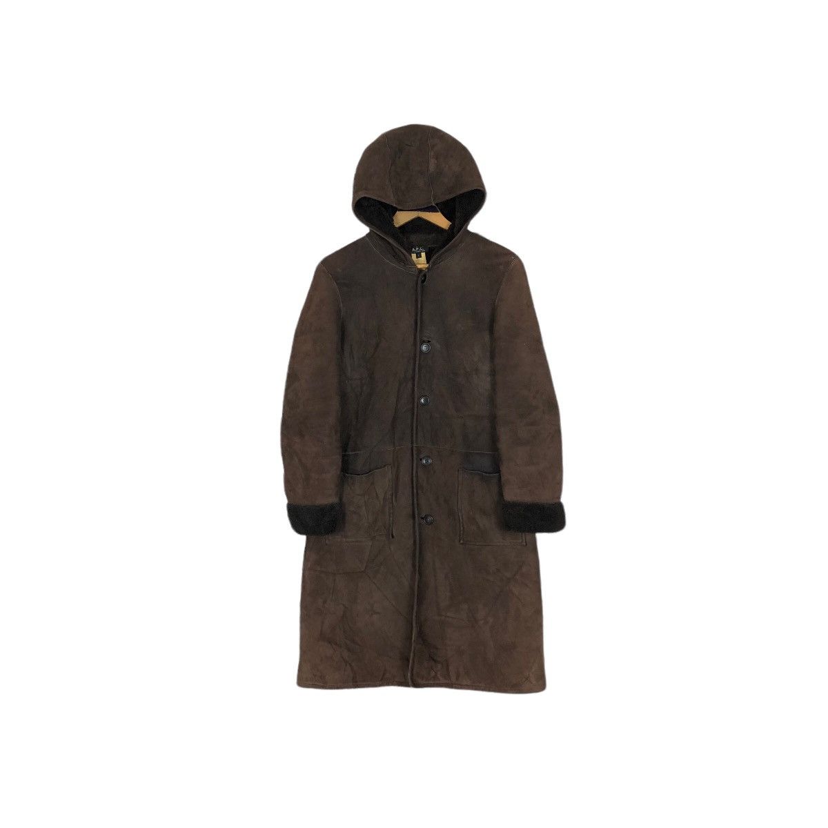 A.P.C. Vintage A.P.C. Hooded Sheepskins Shearling Leather Jacket Size S / US 4 / IT 40 - 2 Thumbnail