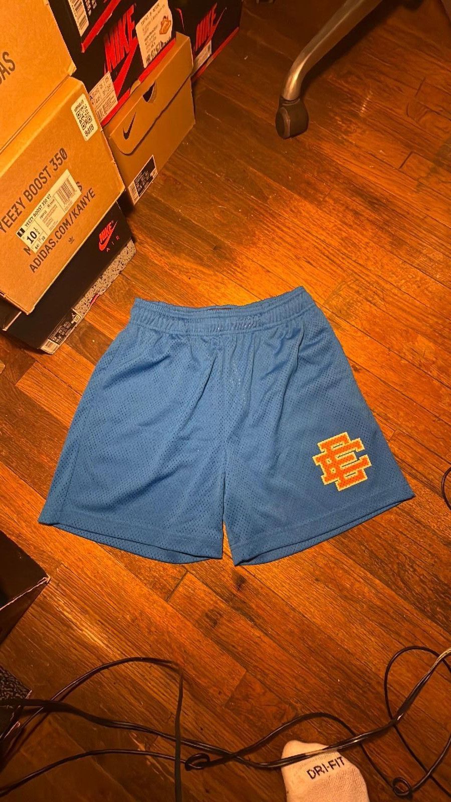 Designer EE shorts orange/blue knicks sz M Size ONE SIZE - 1 Preview
