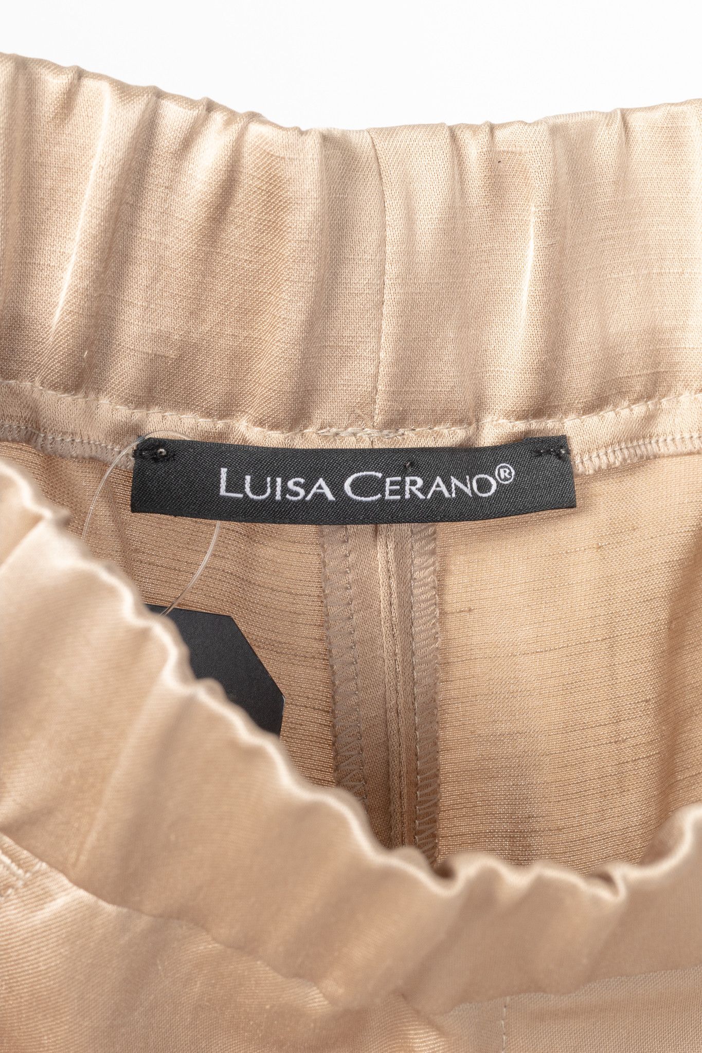 Luisa Cerano Luisa Cerano Cashew Cotton & Linen Satin Cargo Pants Size 27" / US 4 / IT 40 - 7 Thumbnail