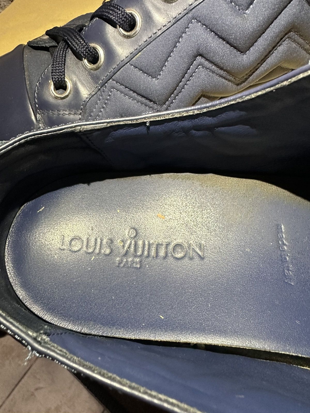 Louis Vuitton Navy Blue Sneakers Size US 11.5 / EU 44-45 - 13 Thumbnail