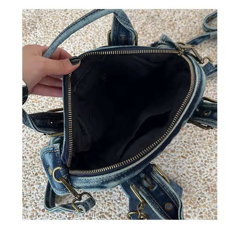 Vintage Designer Retro Vintage Style Y2k Jeans Denim Hand Bag Size ONE SIZE - 5 Thumbnail