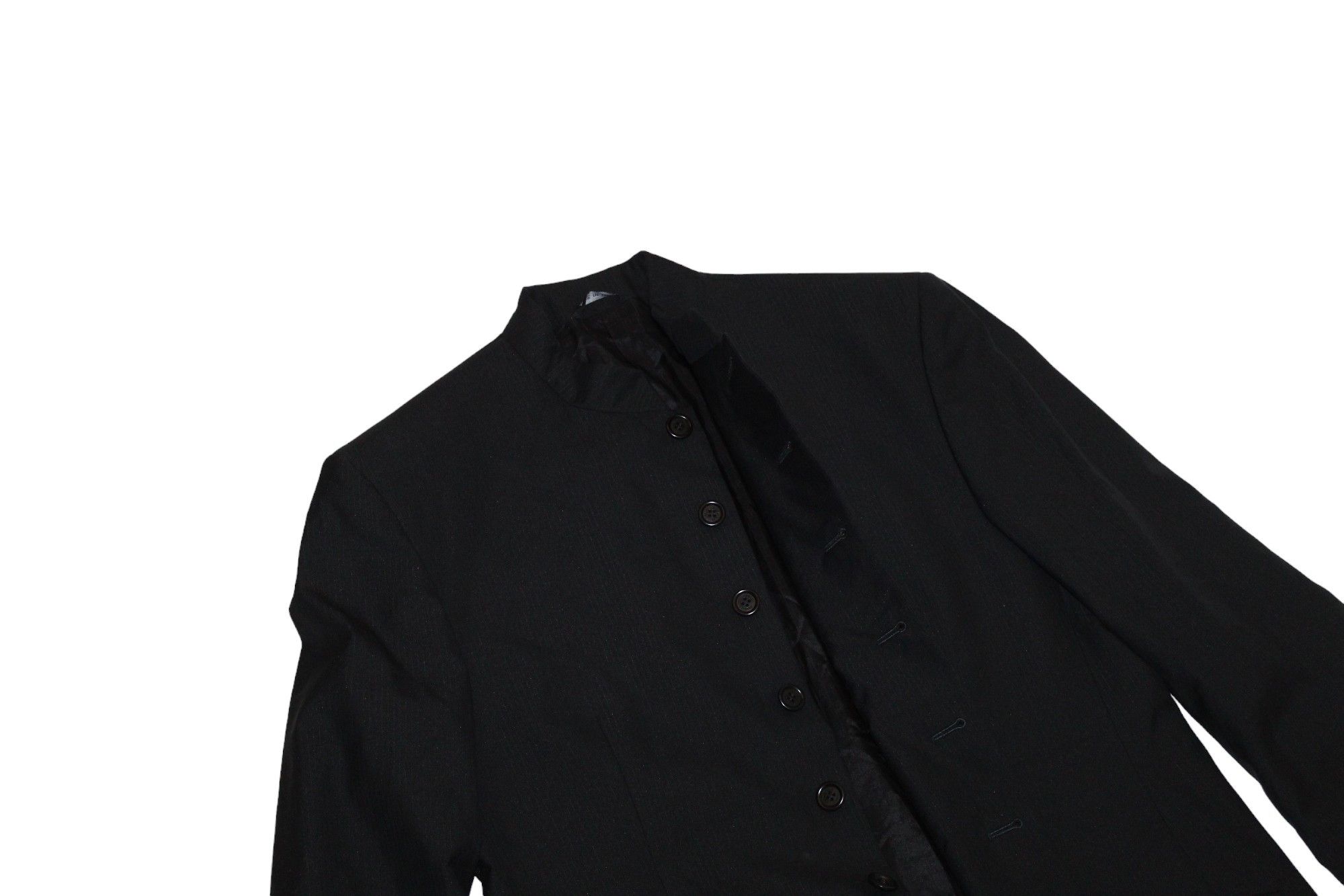 Carlo Pignatelli VTG Carlo Pignatelli CLASSICO Solid Black Virgin Wool Blazer Size 52L - 3 Thumbnail