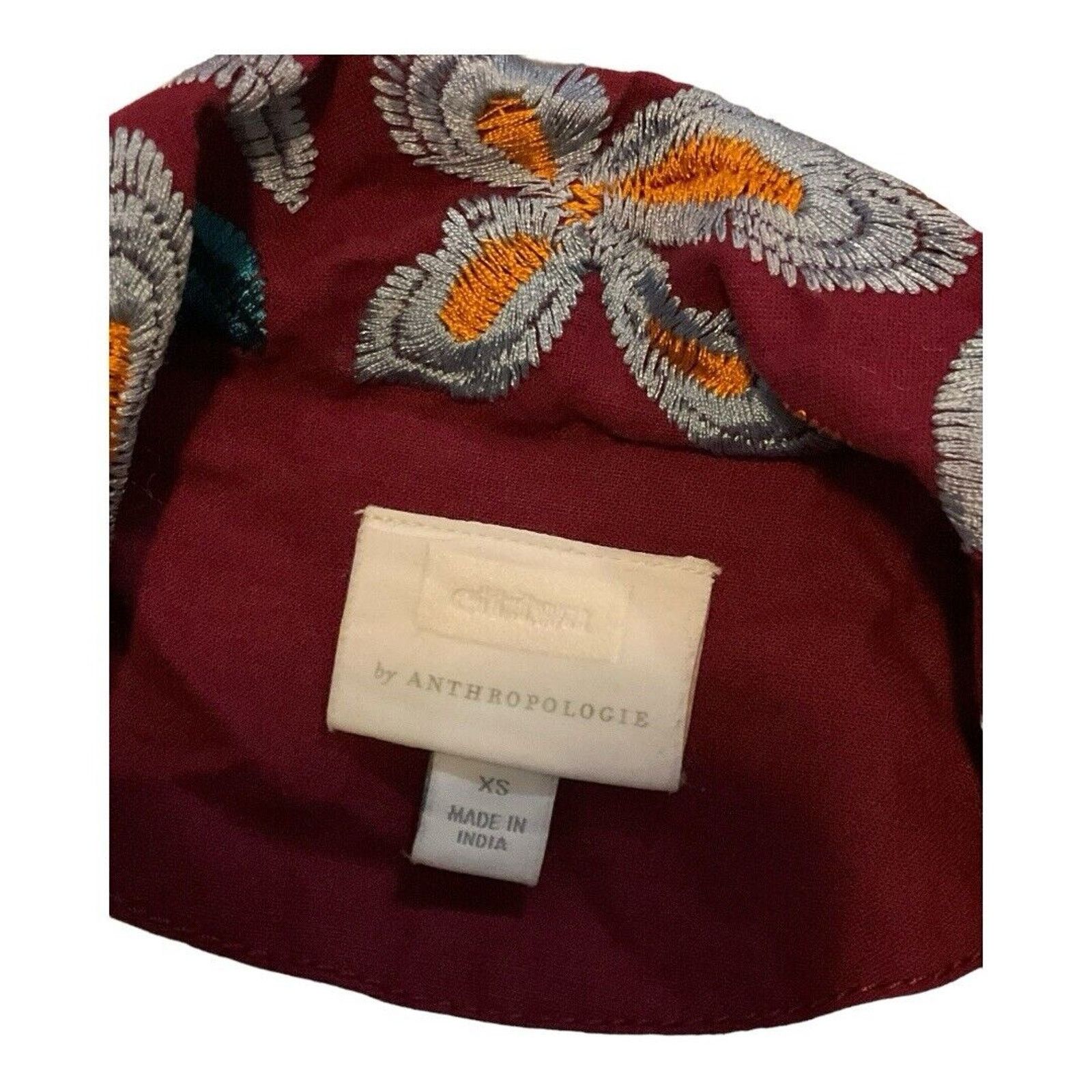 Anthropologie Anthropologie Embroidered Blazer Size XS / US 0-2 / IT 36-38 - 7 Thumbnail