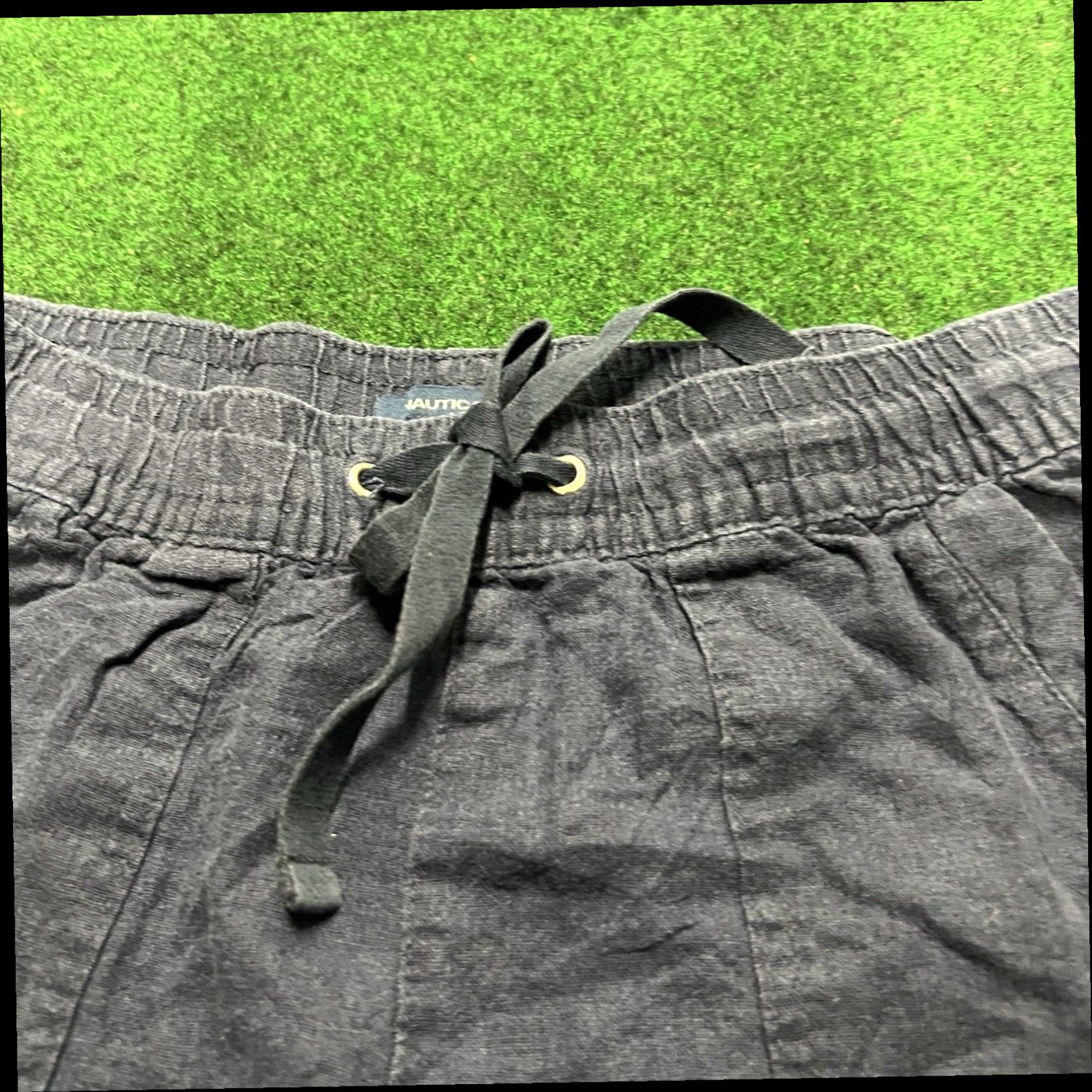 Nautica Nautica Shorts Womens Size S Blue Linen Blend Pull on Drawtring Pockets Casual Size 28" / US 6 / IT 42 - 2 Thumbnail